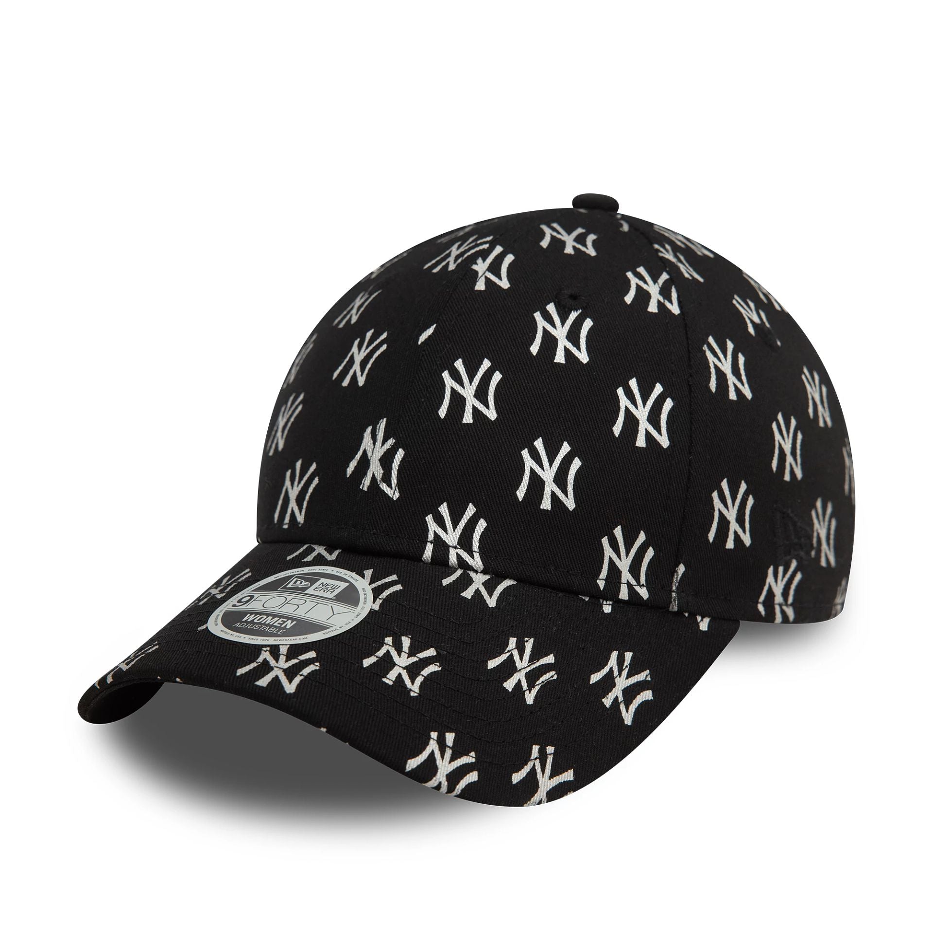 New York Yankees Womens Metallic Mono Black 9FORTY Adjustable Cap