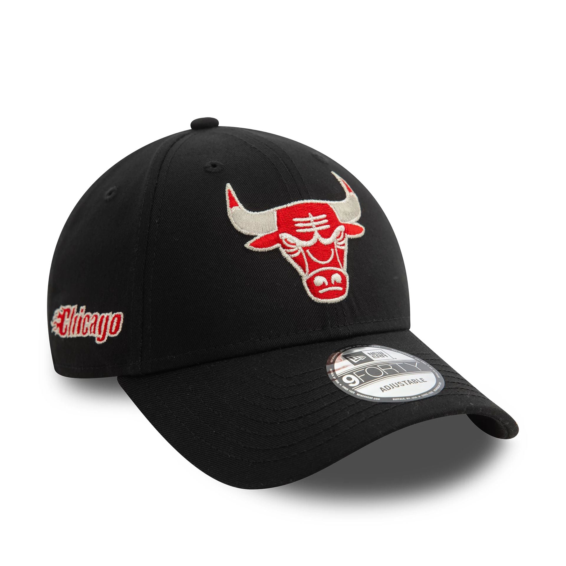 Chicago Bull NBA Metallic Black 9FORTY Adjustable Cap