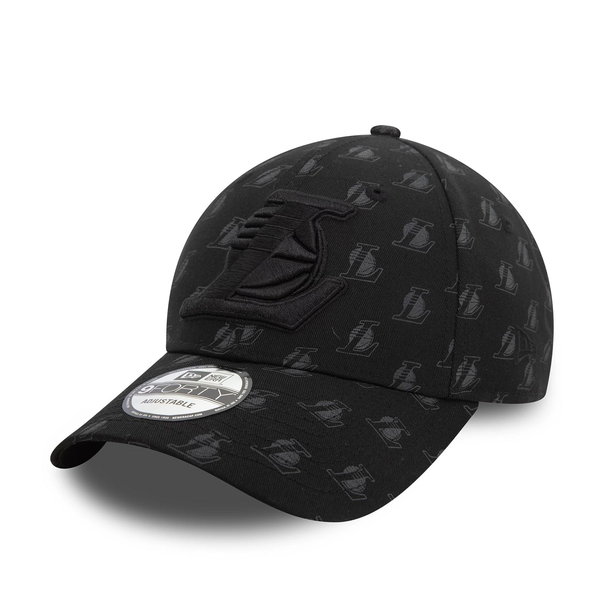 LA Lakers Team Monogram Black 9FORTY Adjustable Cap