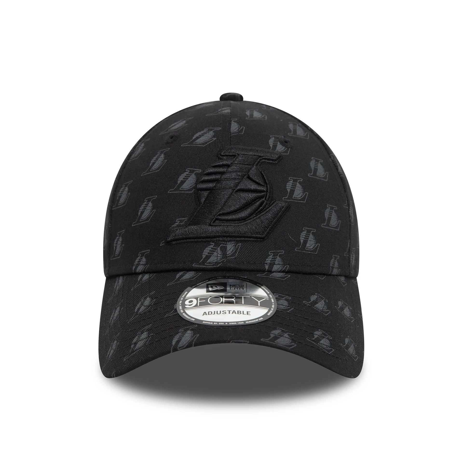 LA Lakers Team Monogram Black 9FORTY Adjustable Cap