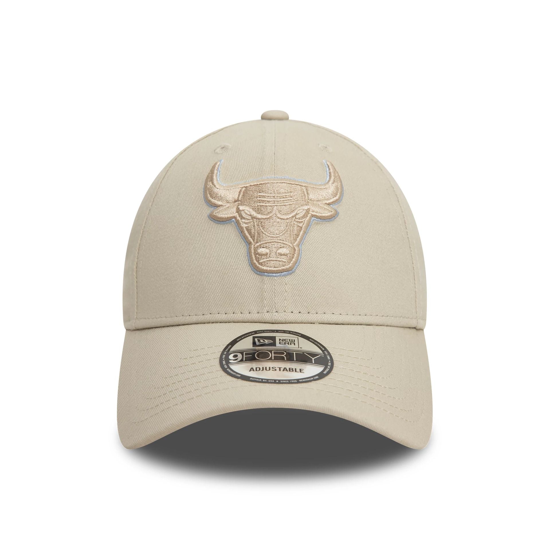 Chicago Bulls Team Outline Cream 9FORTY Adjustable Cap