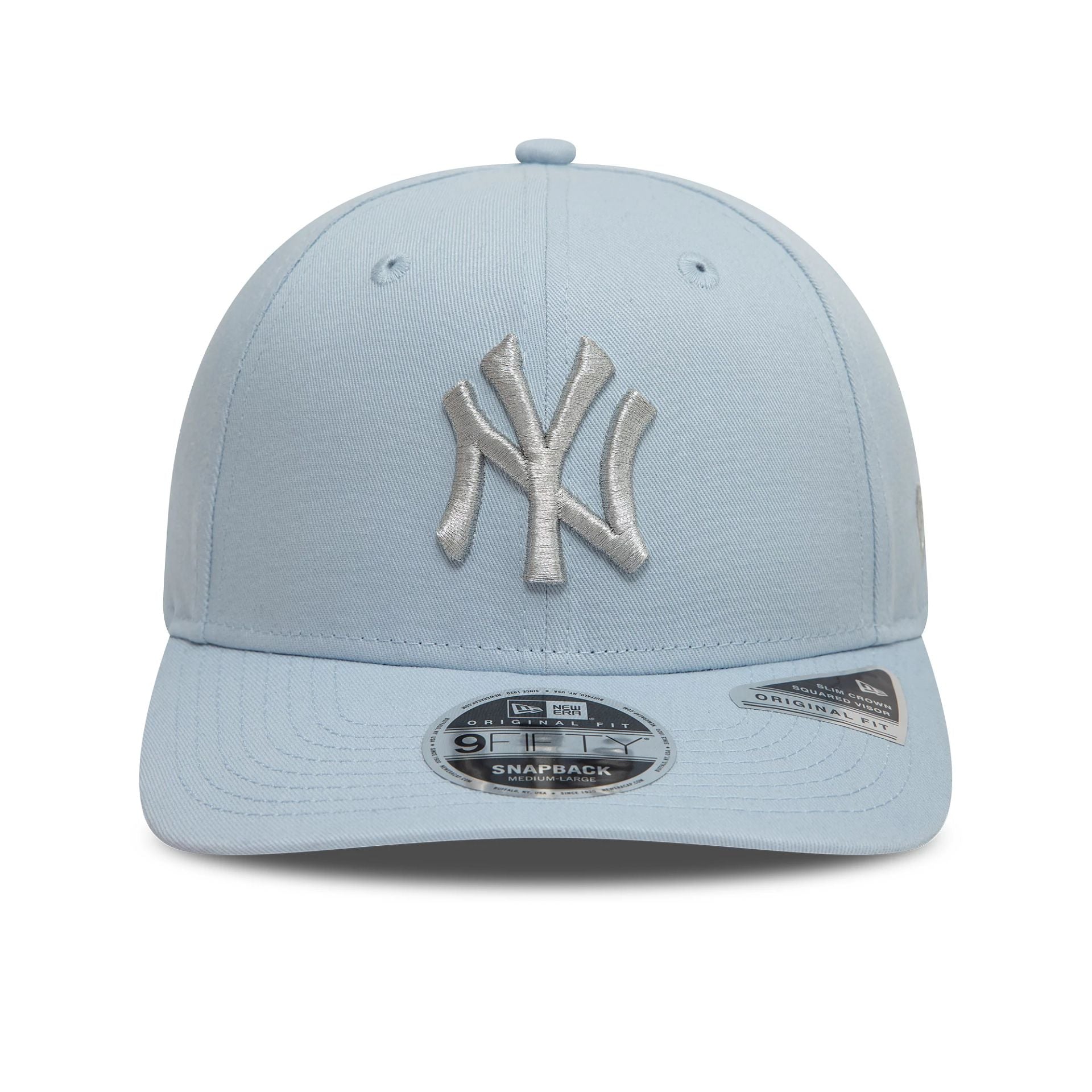 New York Yankees Metallic Pastel Blue 9FIFTY Original Fit Snapback Adjustable Cap