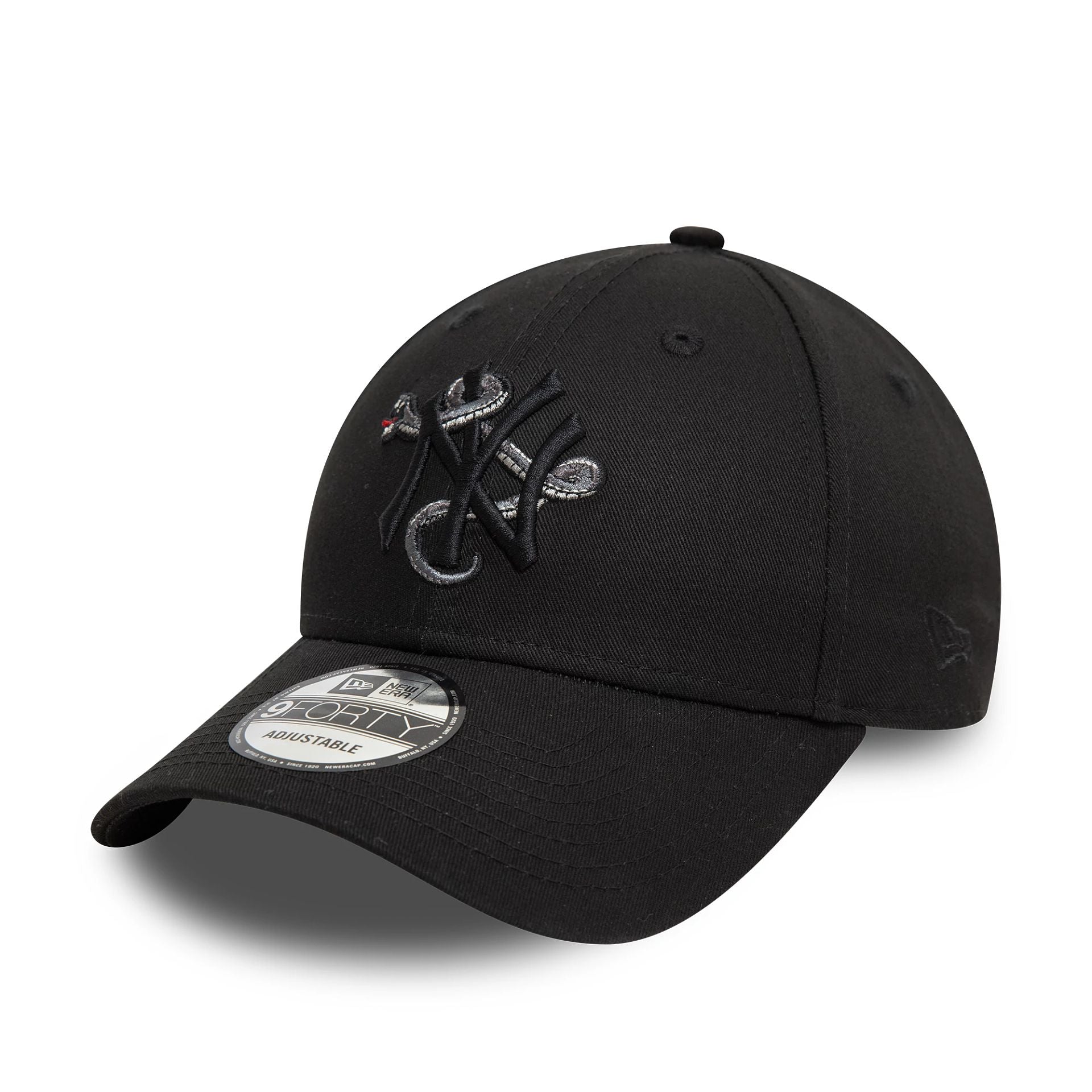 New York Yankees MLB Icon Black 9FORTY Adjustable Cap