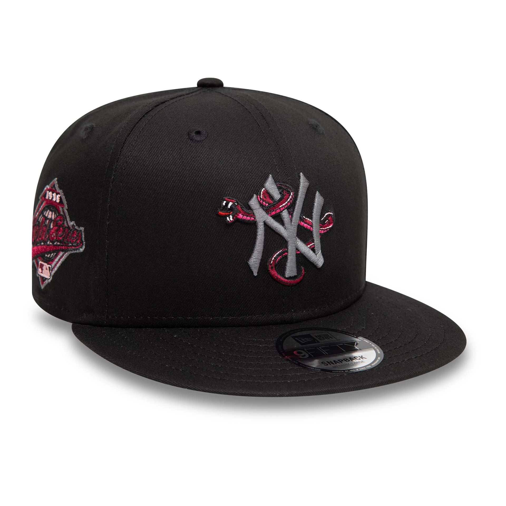 New York Yankees MLB Icon Black 9FIFTY Snapback Adjustable Cap