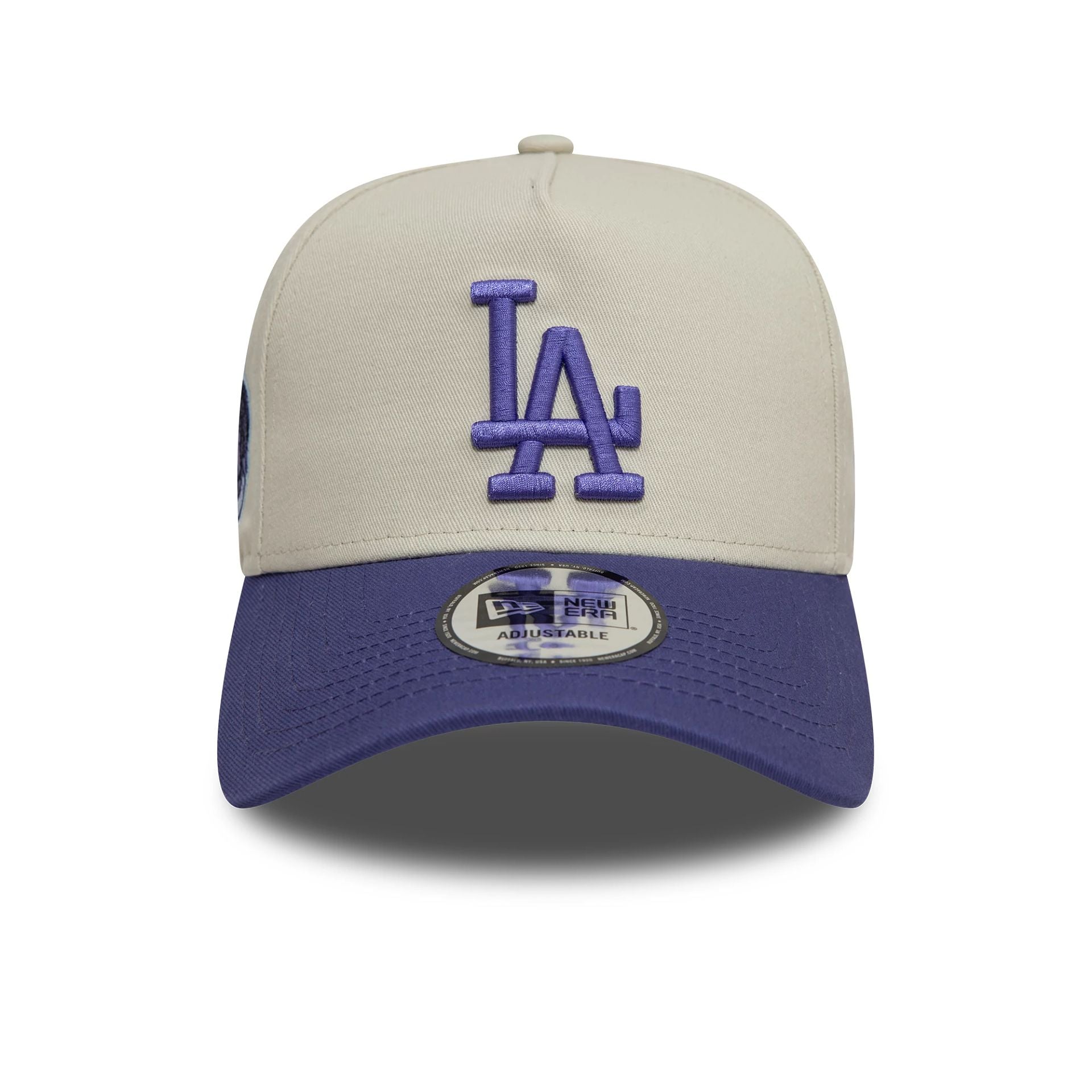 LA Dodgers World Series Patch Cream 9FORTY A-Frame Adjustable Cap