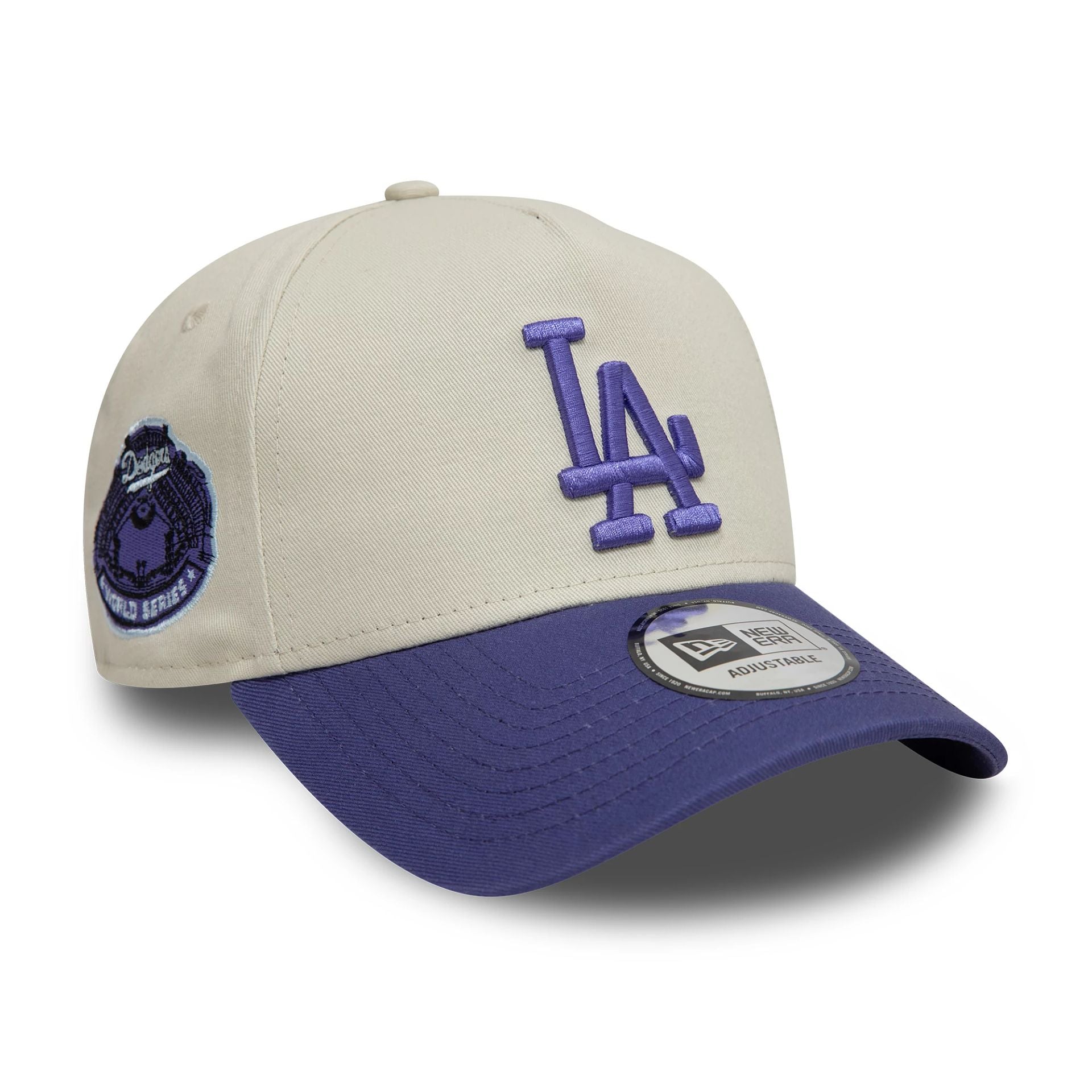 LA Dodgers World Series Patch Cream 9FORTY A-Frame Adjustable Cap