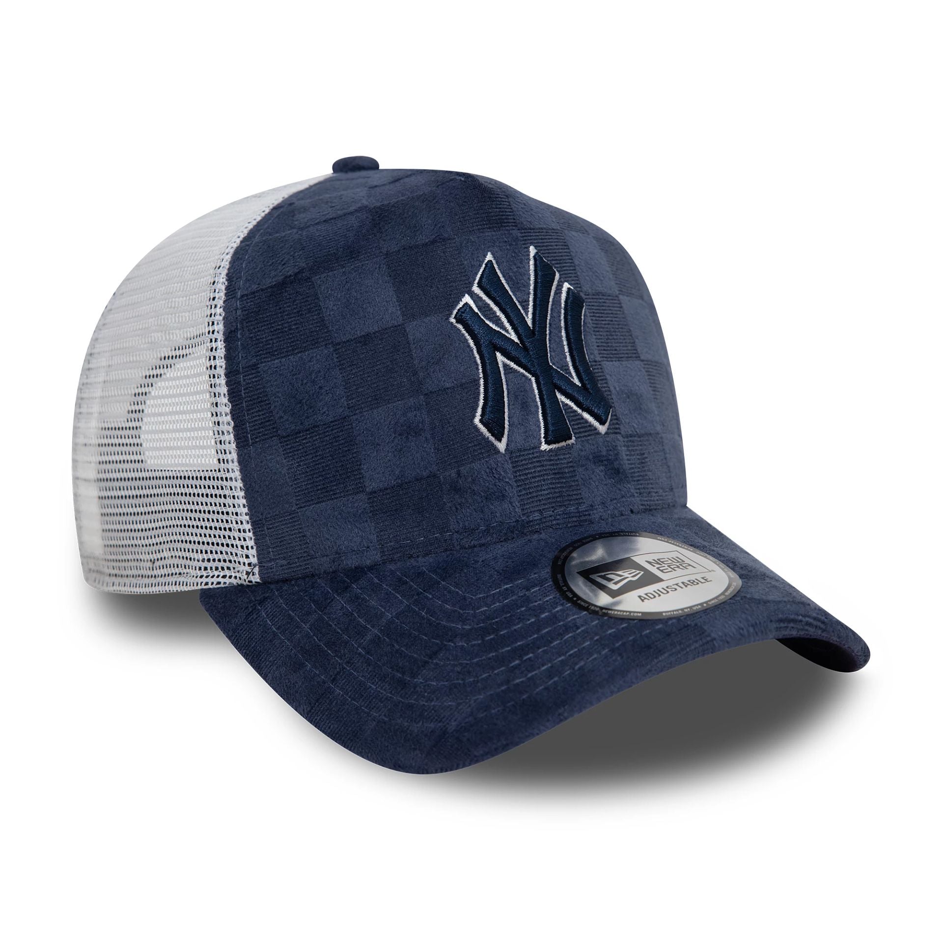 Tonal Check New York Yankees 9FORTY A-Frame Trucker Cap