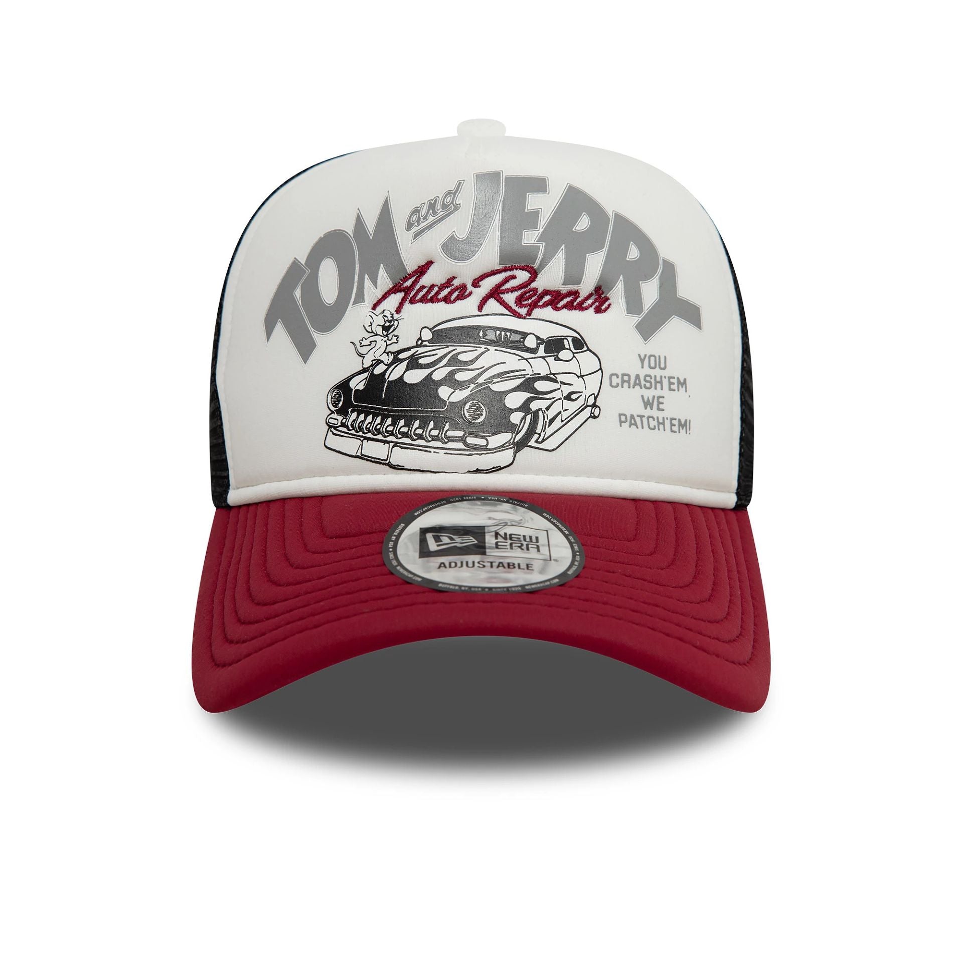 Tom & Jerry White 9FORTY A-Frame Trucker Adjustable Cap