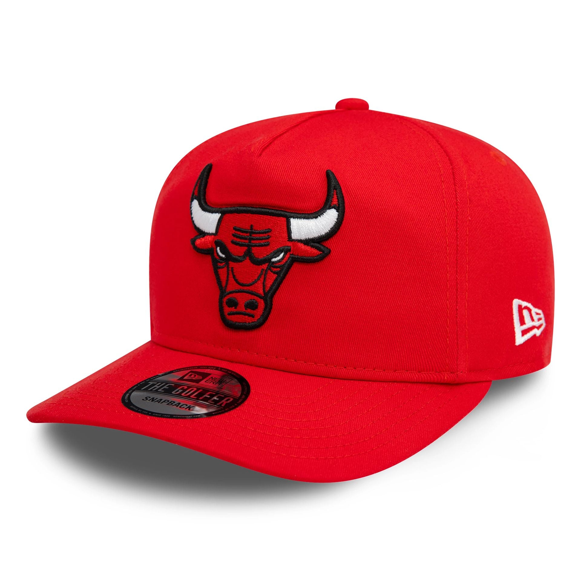 Chicago Bulls Washed Precurved Red Golfer Adjustable Cap