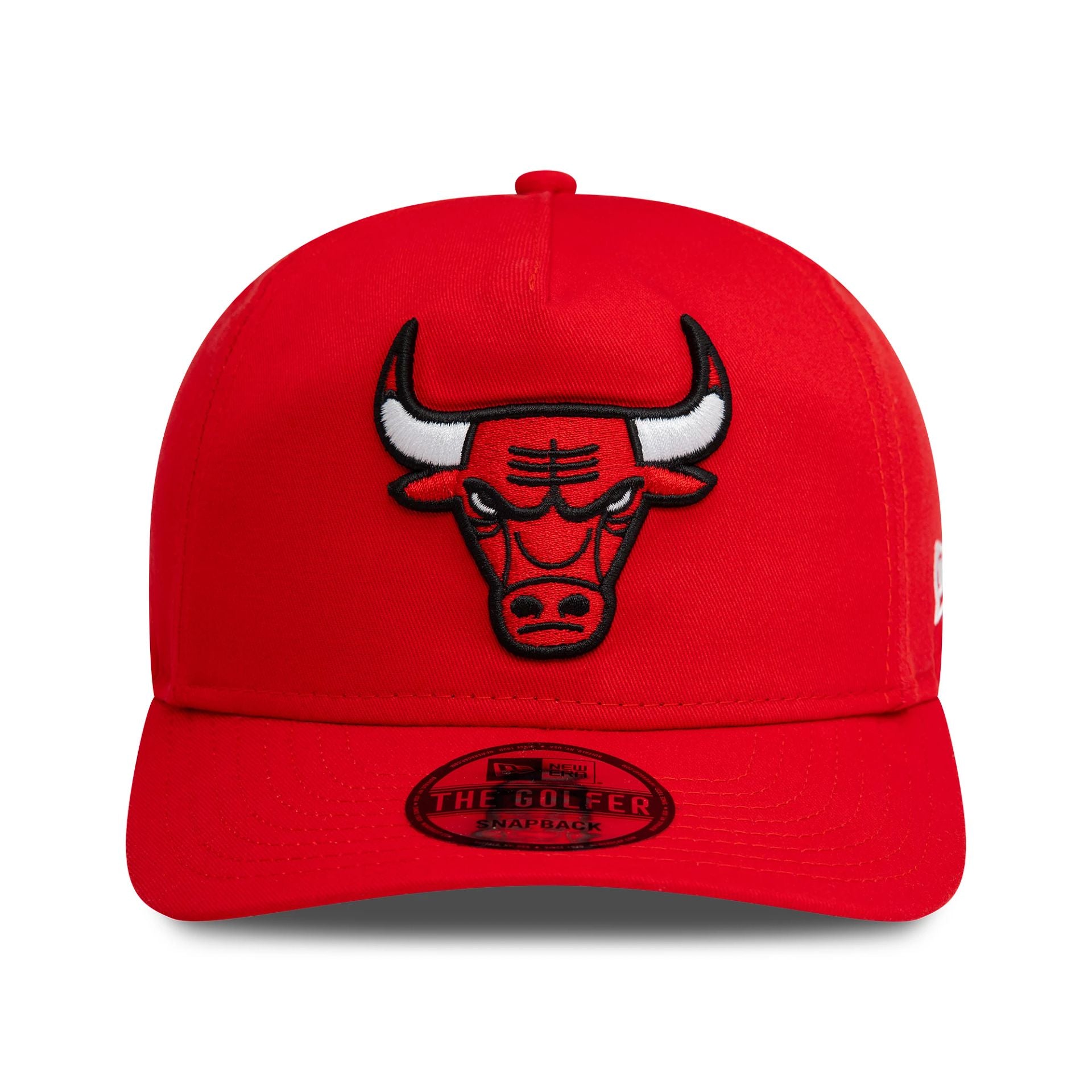 Chicago Bulls Washed Precurved Red Golfer Adjustable Cap