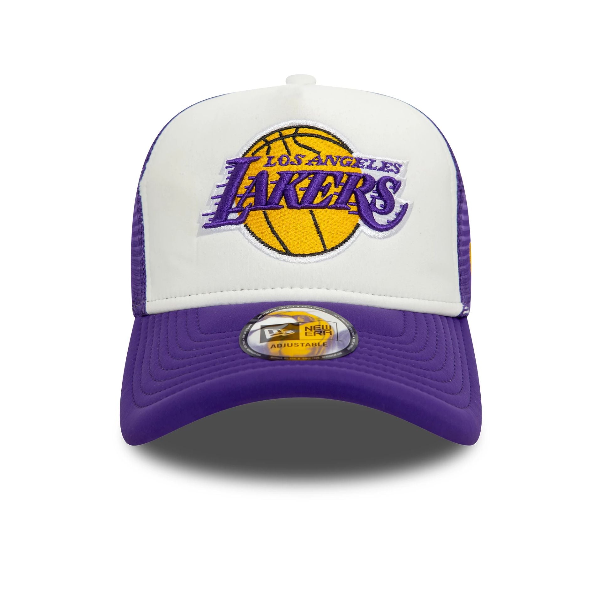 LA Lakers NBA Flower Purple 9FORTY A-Frame Trucker Adjustable Cap