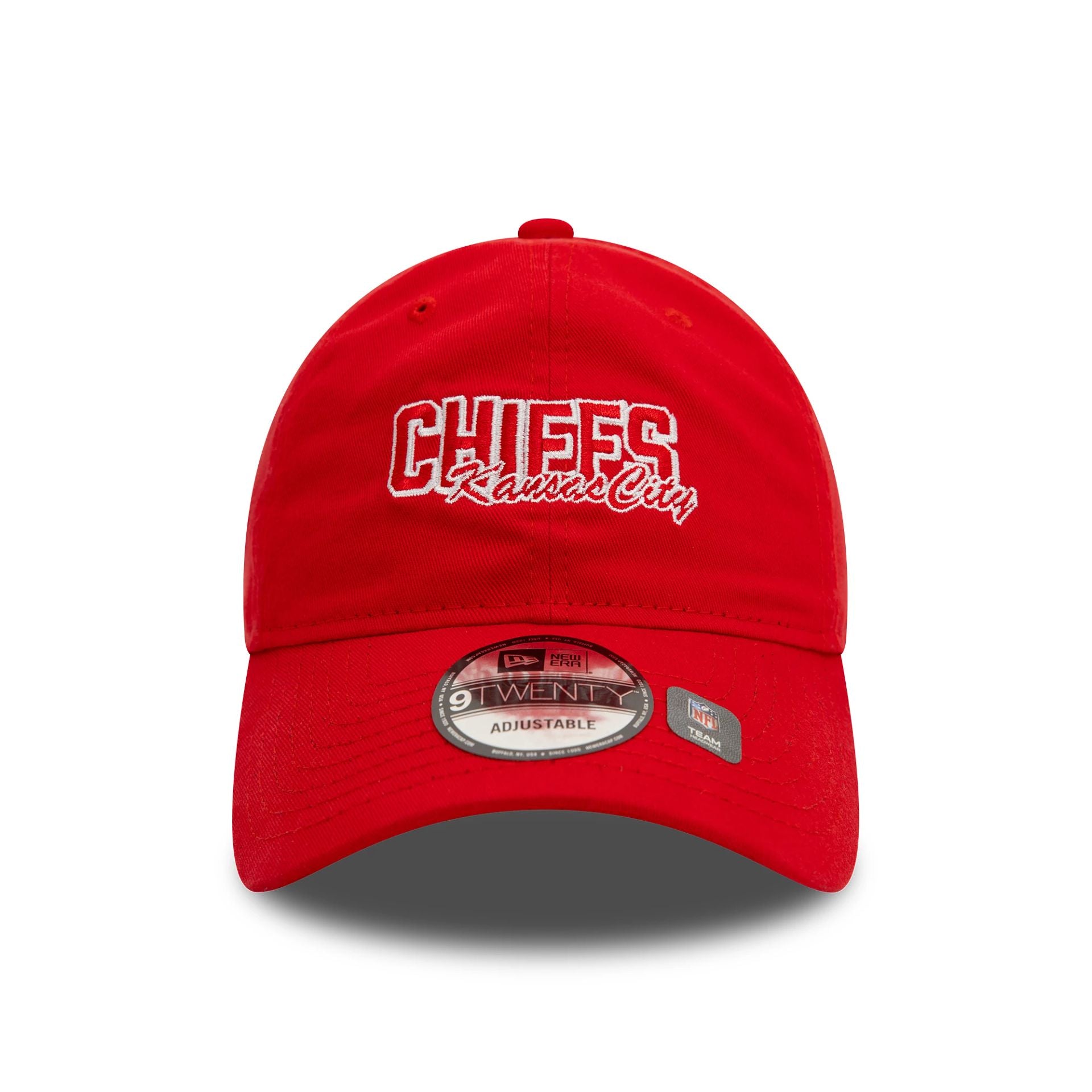 Kansas City Chiefs NFL Script Red 9TWENTY Adjustable Cap