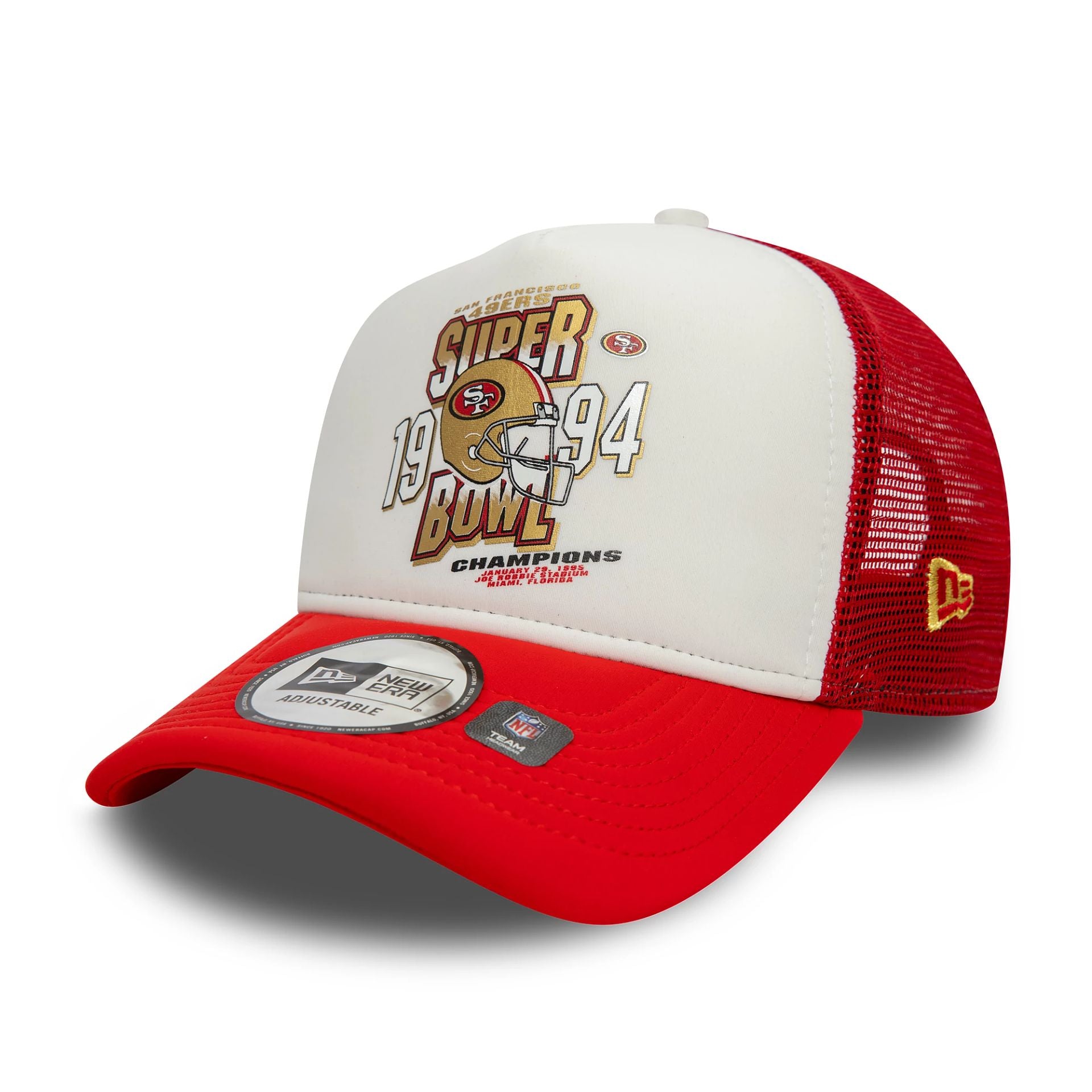 San Francisco 49ers Super Bowl Red 9FORTY A-Frame Trucker Adjustable Cap