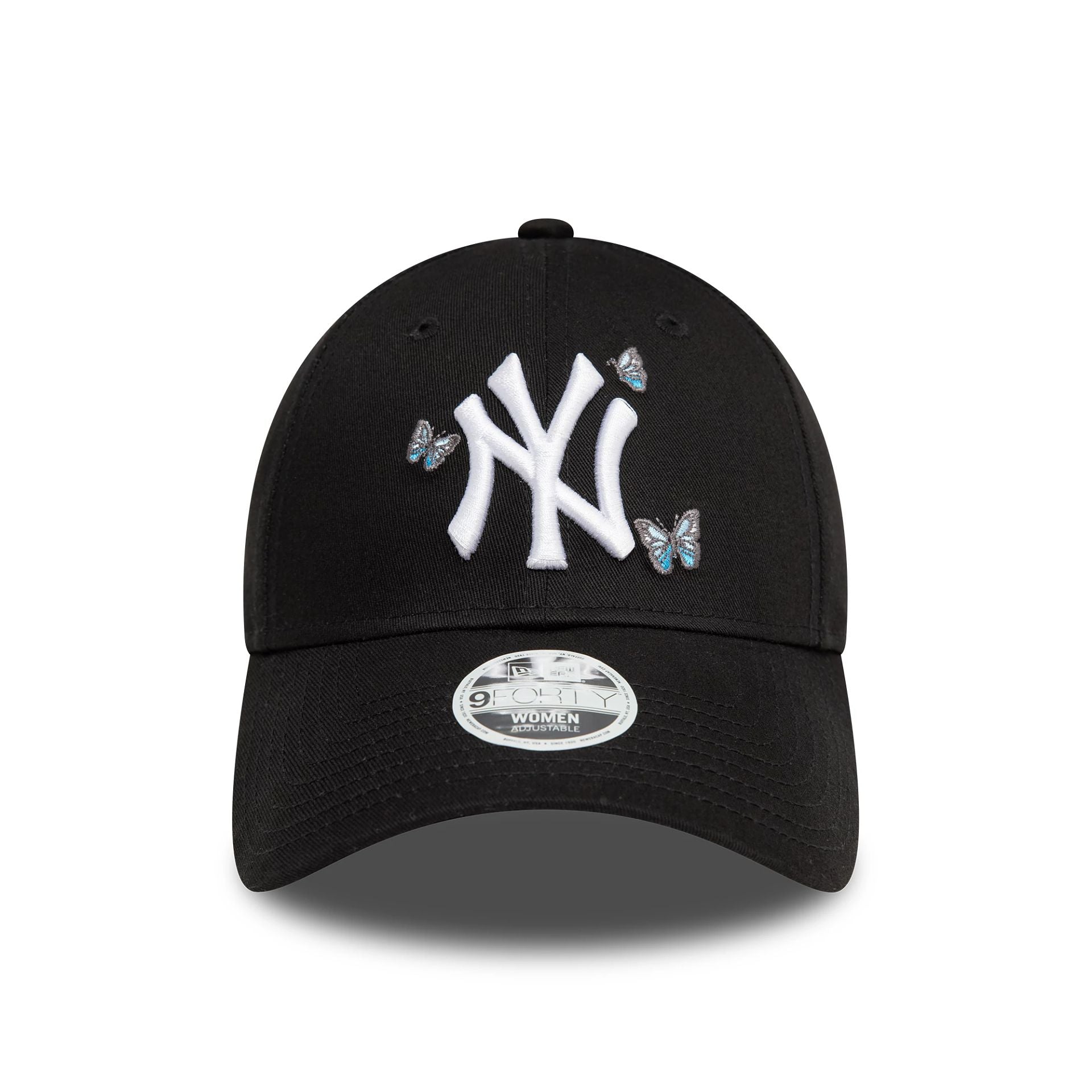 New York Yankees Womens Icon Black 9FORTY Adjustable Cap