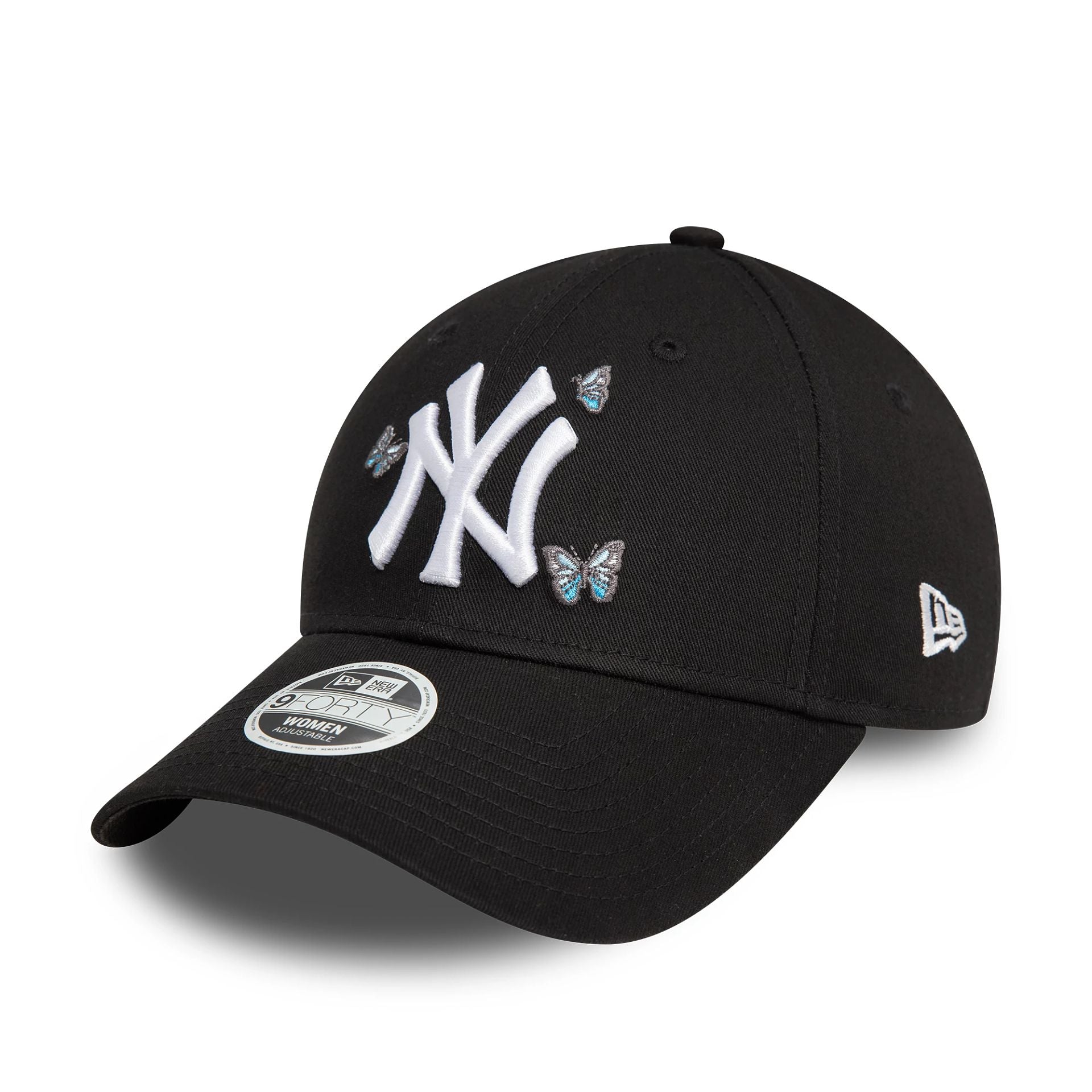 New York Yankees Womens Icon Black 9FORTY Adjustable Cap