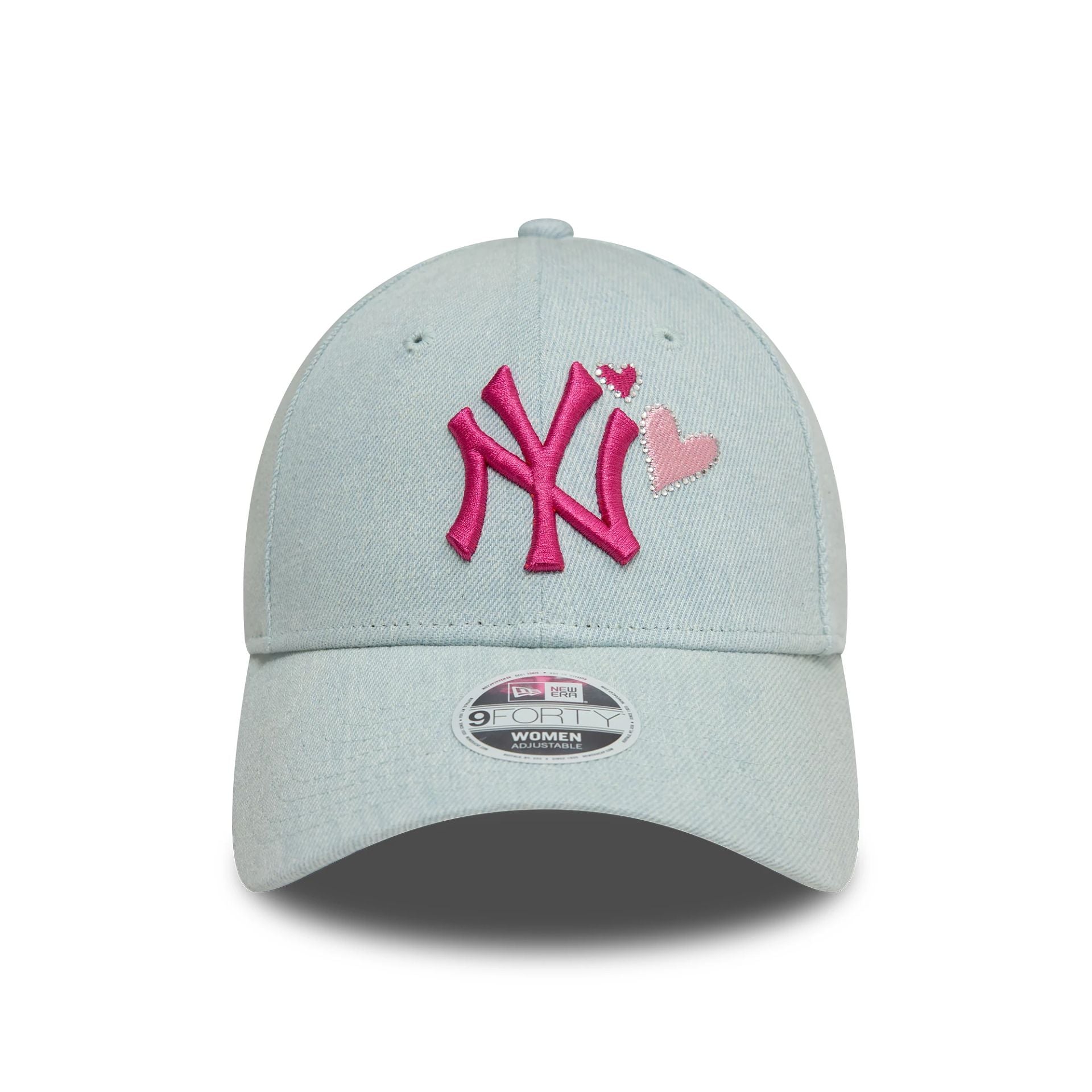 New York Yankees Womens Denim Pastel Blue 9FORTY Adjustable Cap