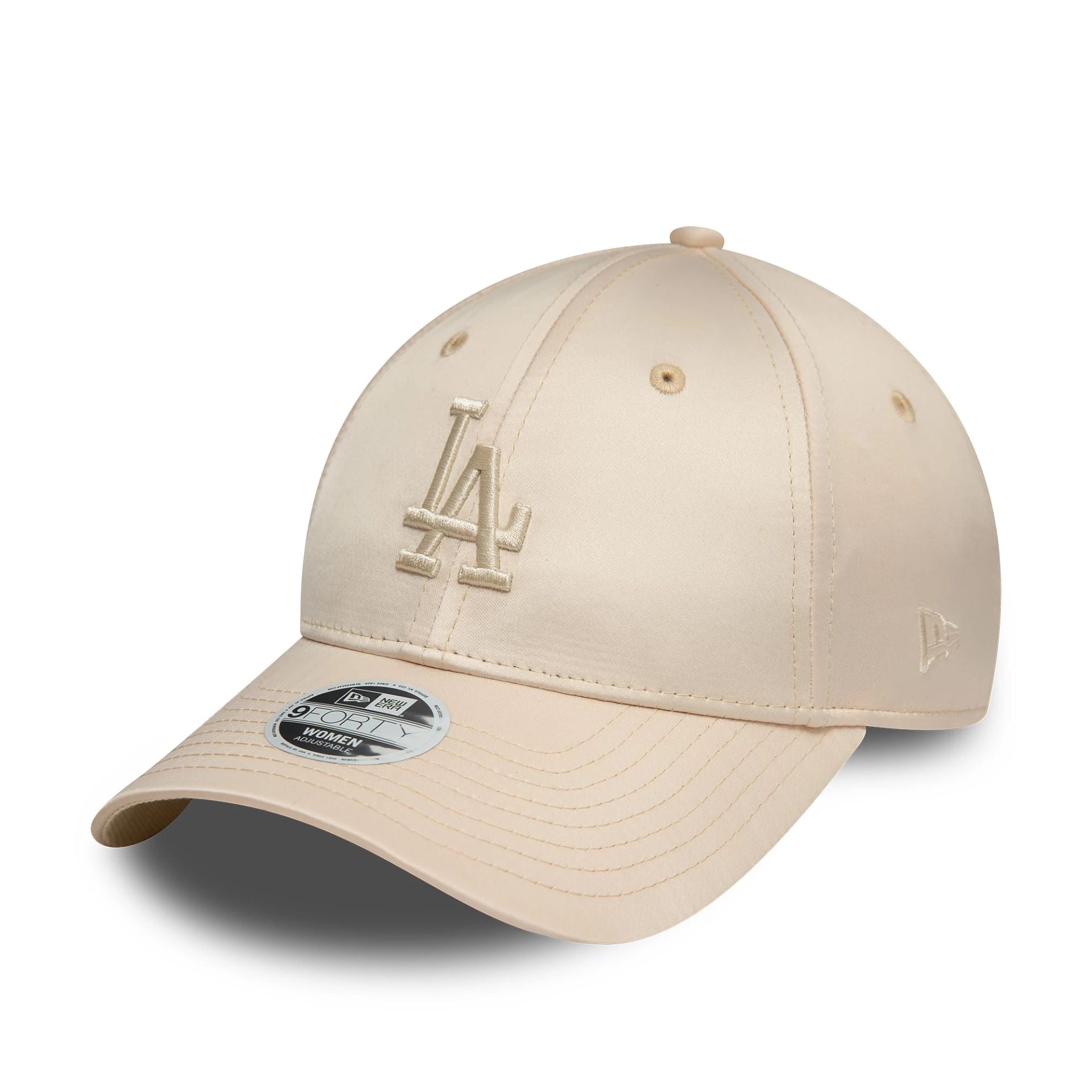 LA Dodgers Womens Satin Cream 9FORTY Adjustable Cap