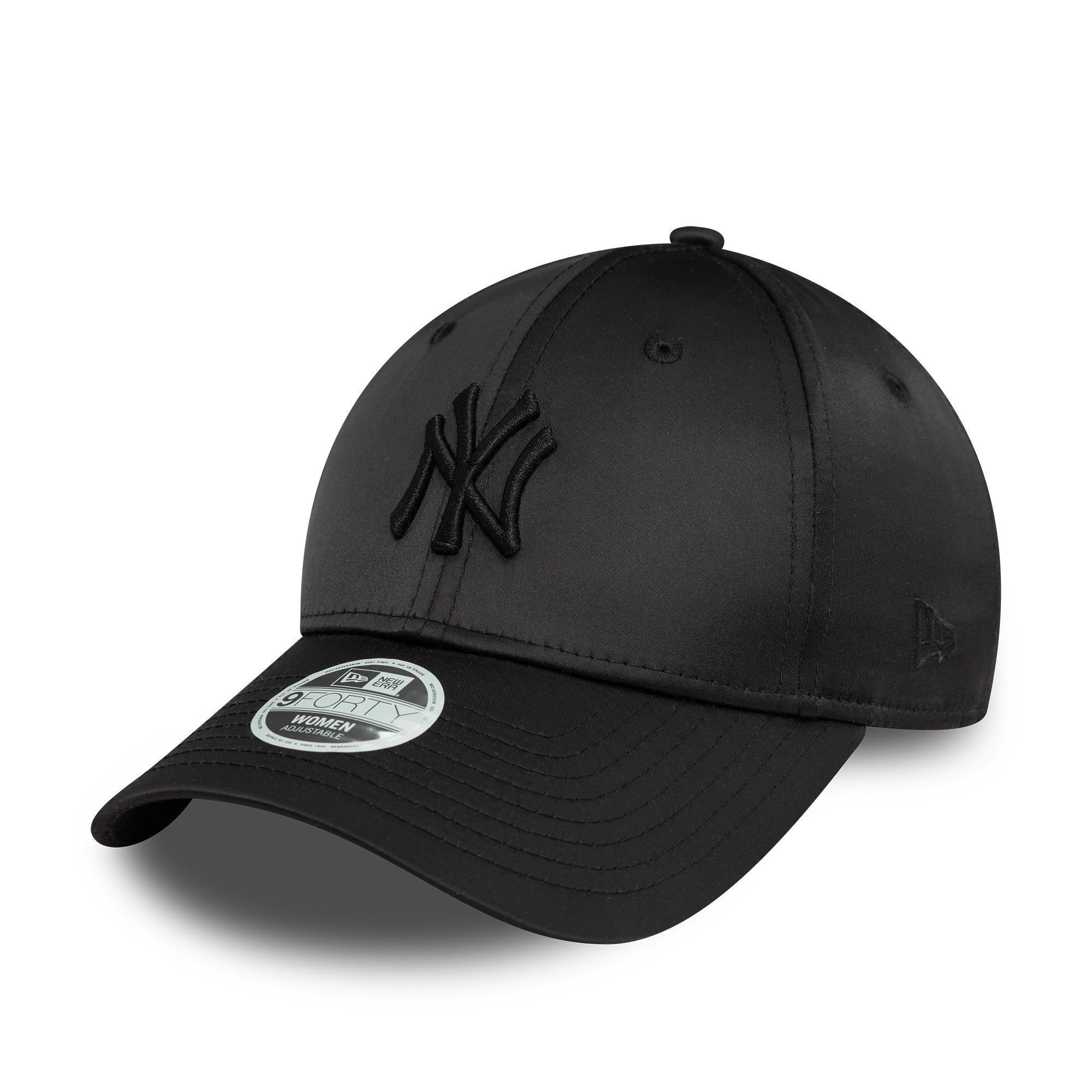 New York Yankees Womens Satin Black 9FORTY Adjustable Cap