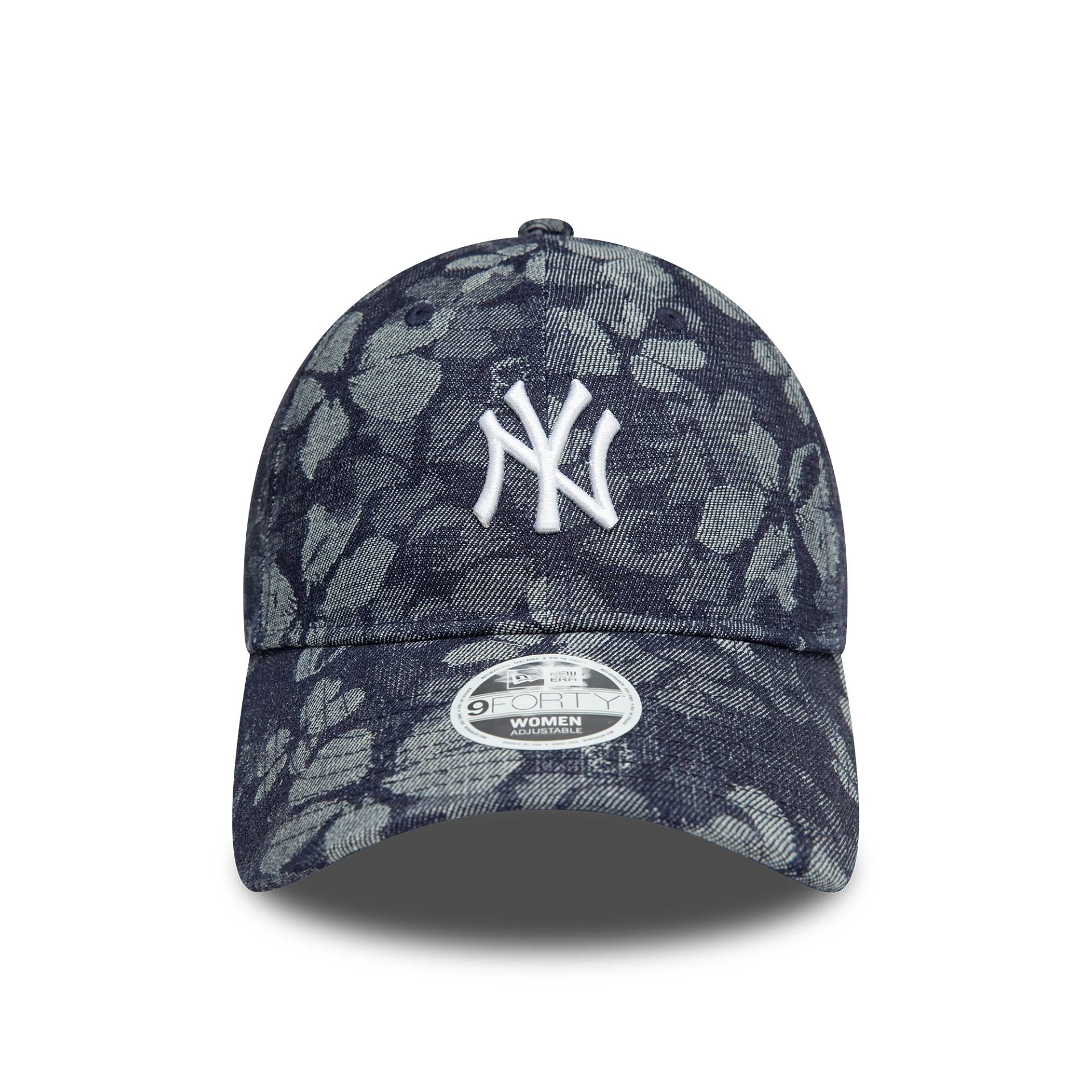 New York Yankees Womens Floral Denim Blue 9TWENTY Adjustable Cap