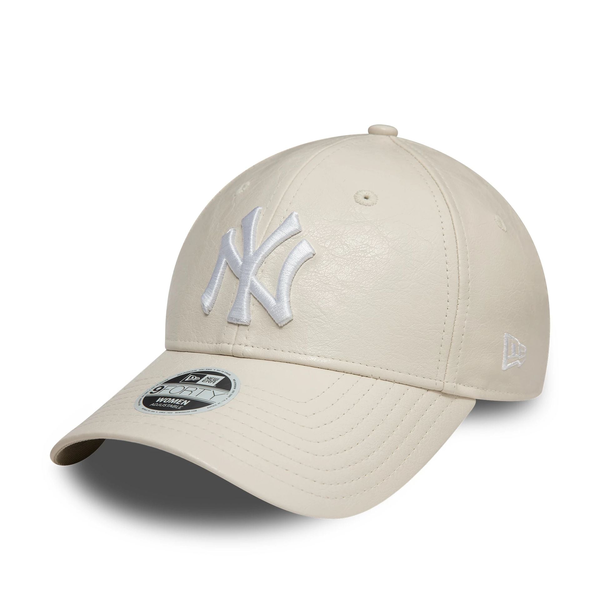 New York Yankees Womens PU Cream 9FORTY Adjustable Cap