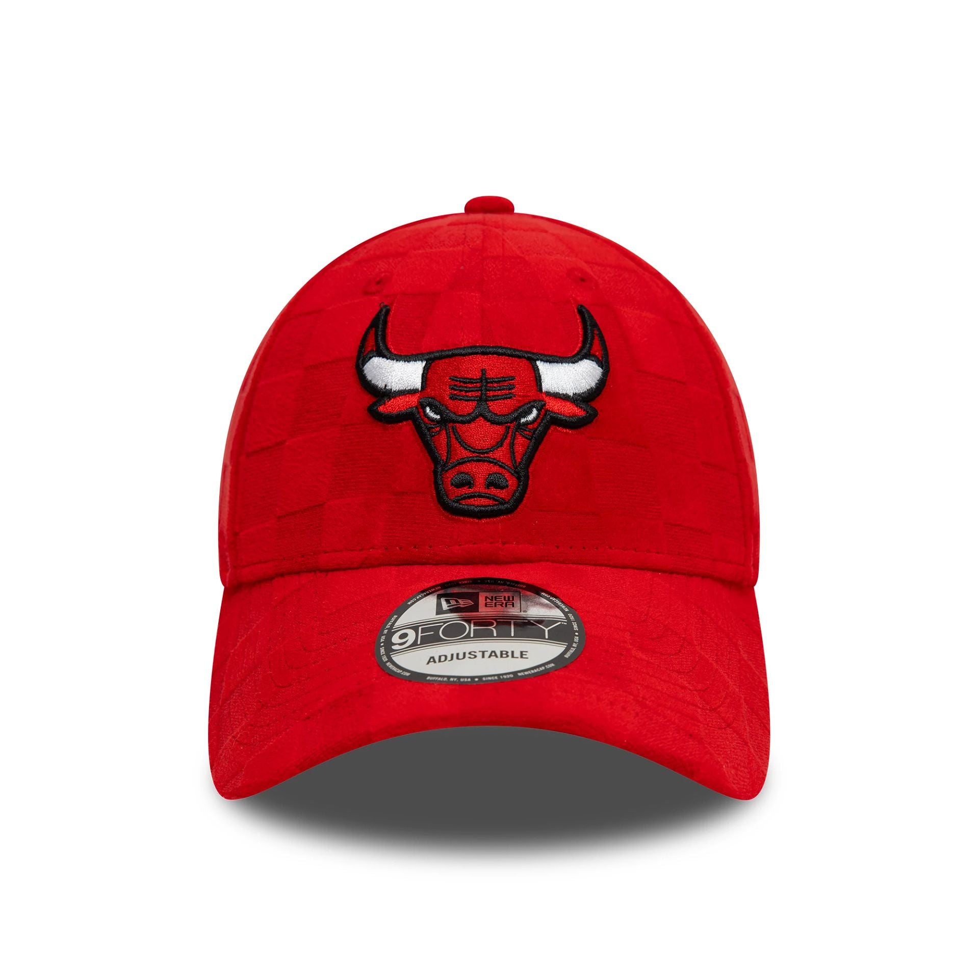 Chicago Bulls Tonal Check Red 9FORTY Adjustable Cap