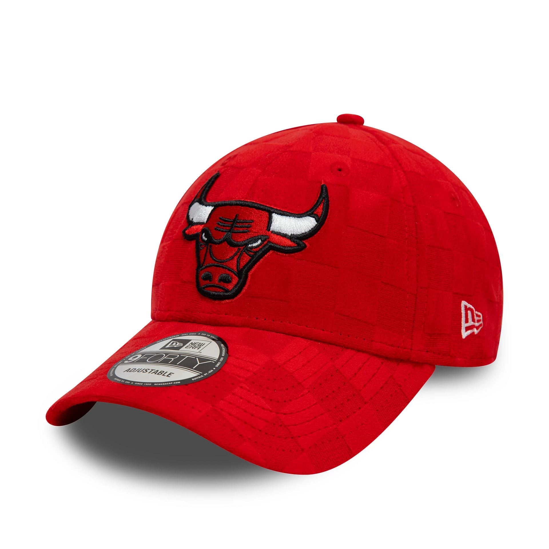 Chicago Bulls Tonal Check Red 9FORTY Adjustable Cap