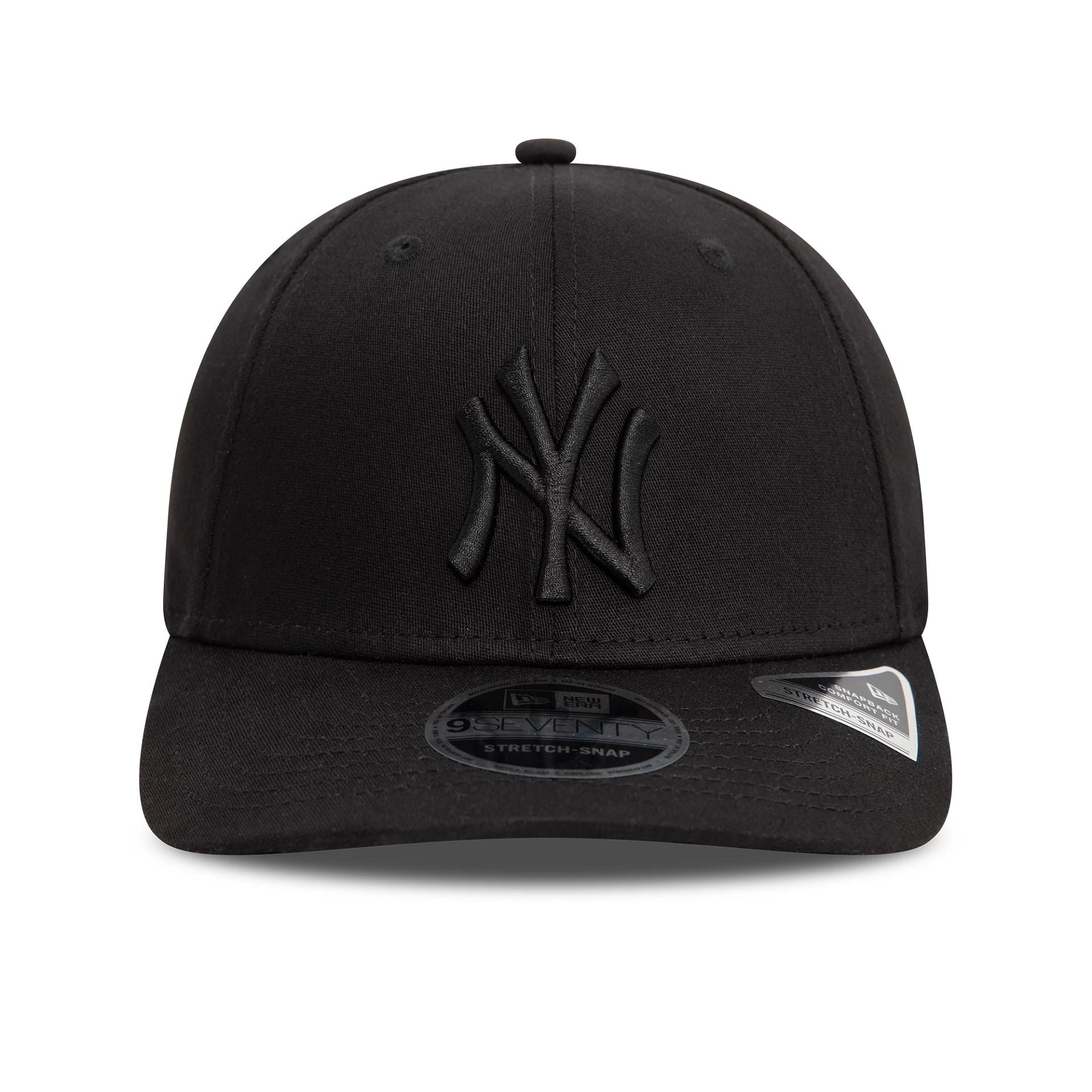 New York Yankees Monochrome Black 9SEVENTY Stretch Snap Adjustable Cap