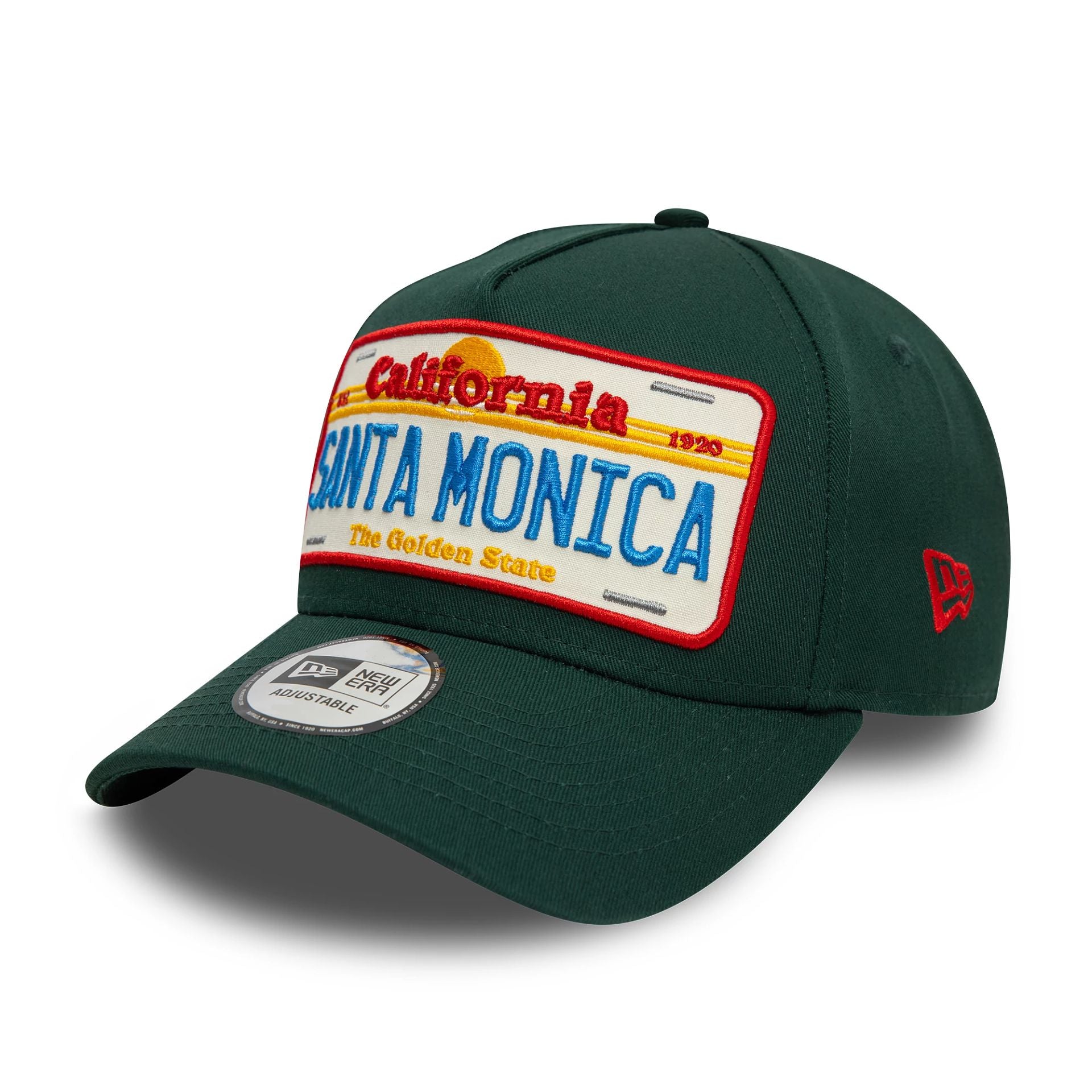 New Era Santa Monica License Plate Dark Green 9FORTY A-Frame Adjustable Cap