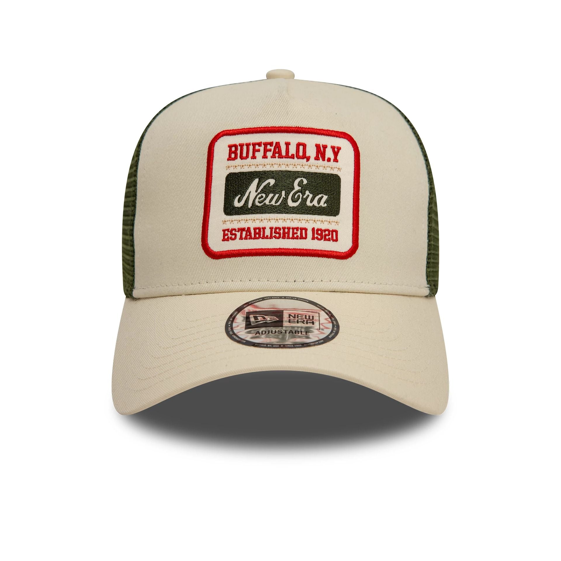 New Era Patch Cream 9FORTY A-Frame Trucker Adjustable Cap