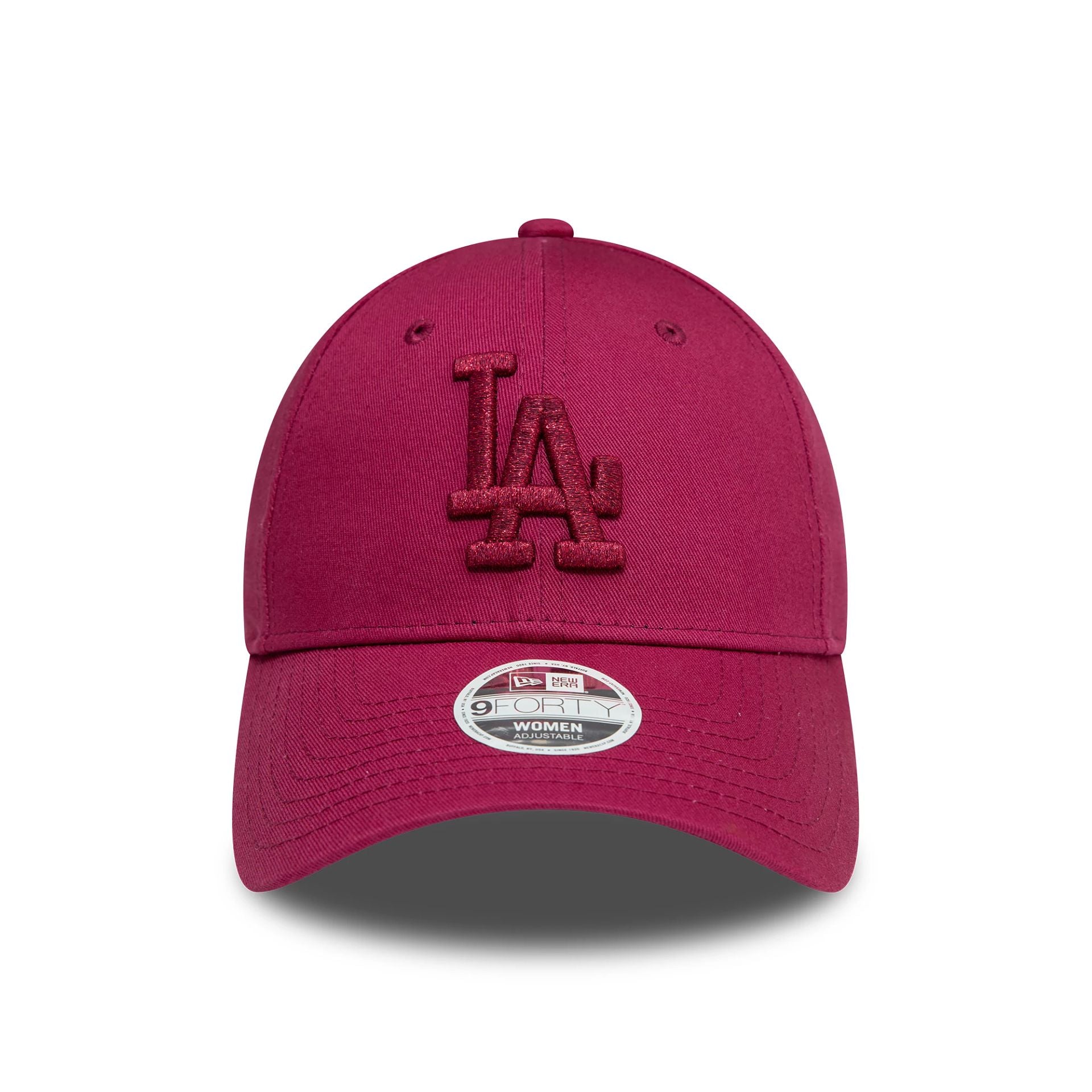 LA Dodgers Womens Metallic Dark Red 9FORTY Adjustable Cap