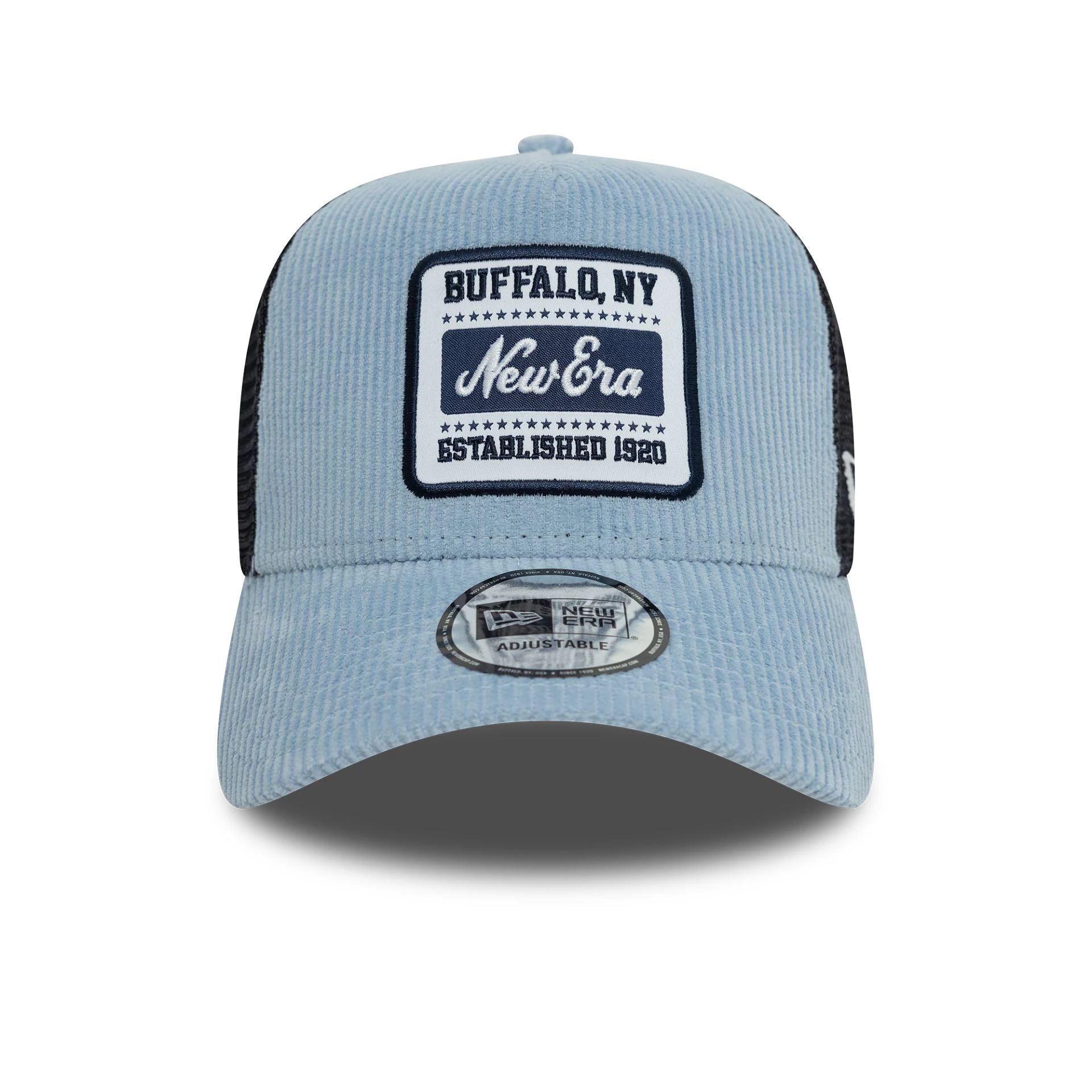 New Era Patch Cord Pastel Blue 9FORTY A-Frame Trucker Adjustable Cap