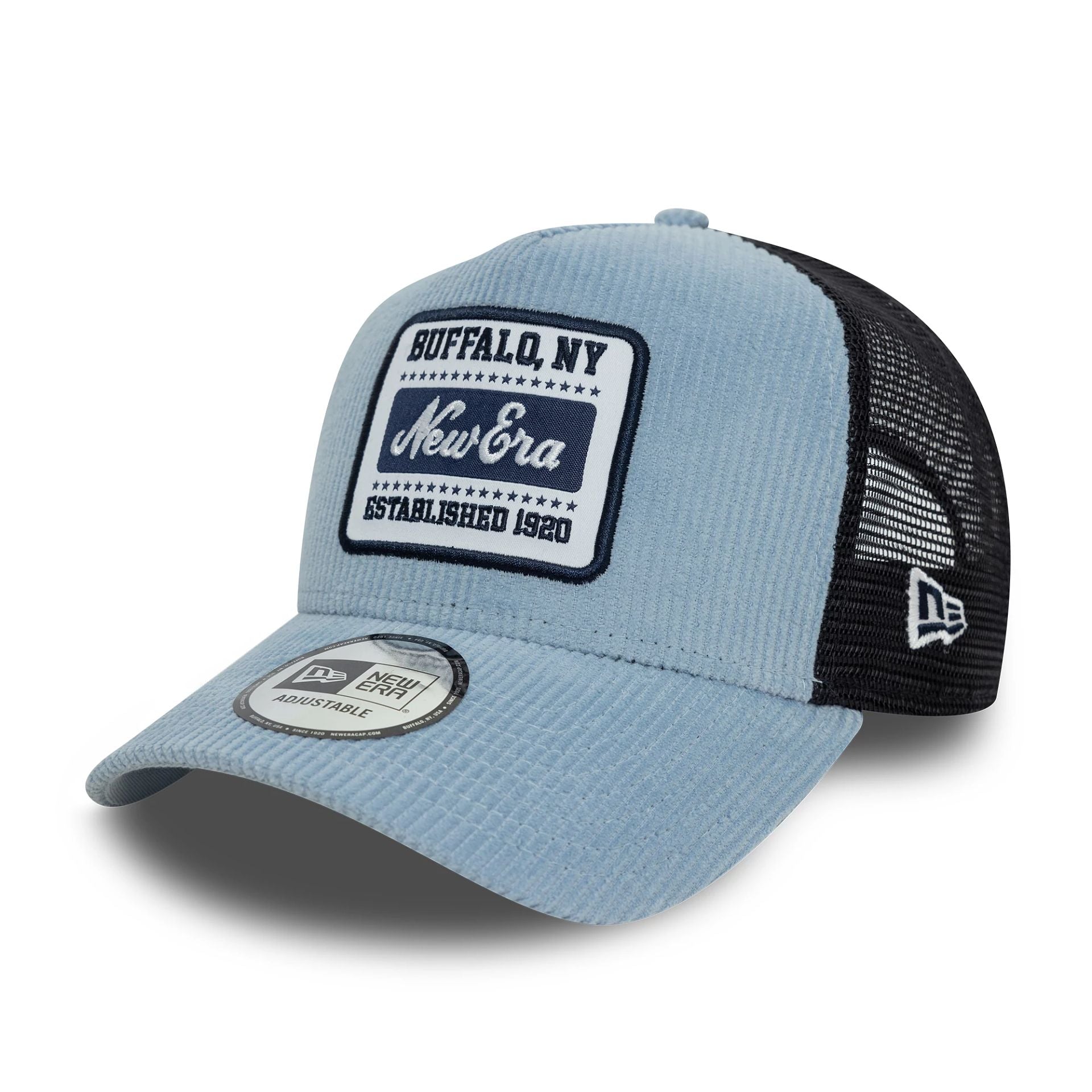 New Era Patch Cord Pastel Blue 9FORTY A-Frame Trucker Adjustable Cap