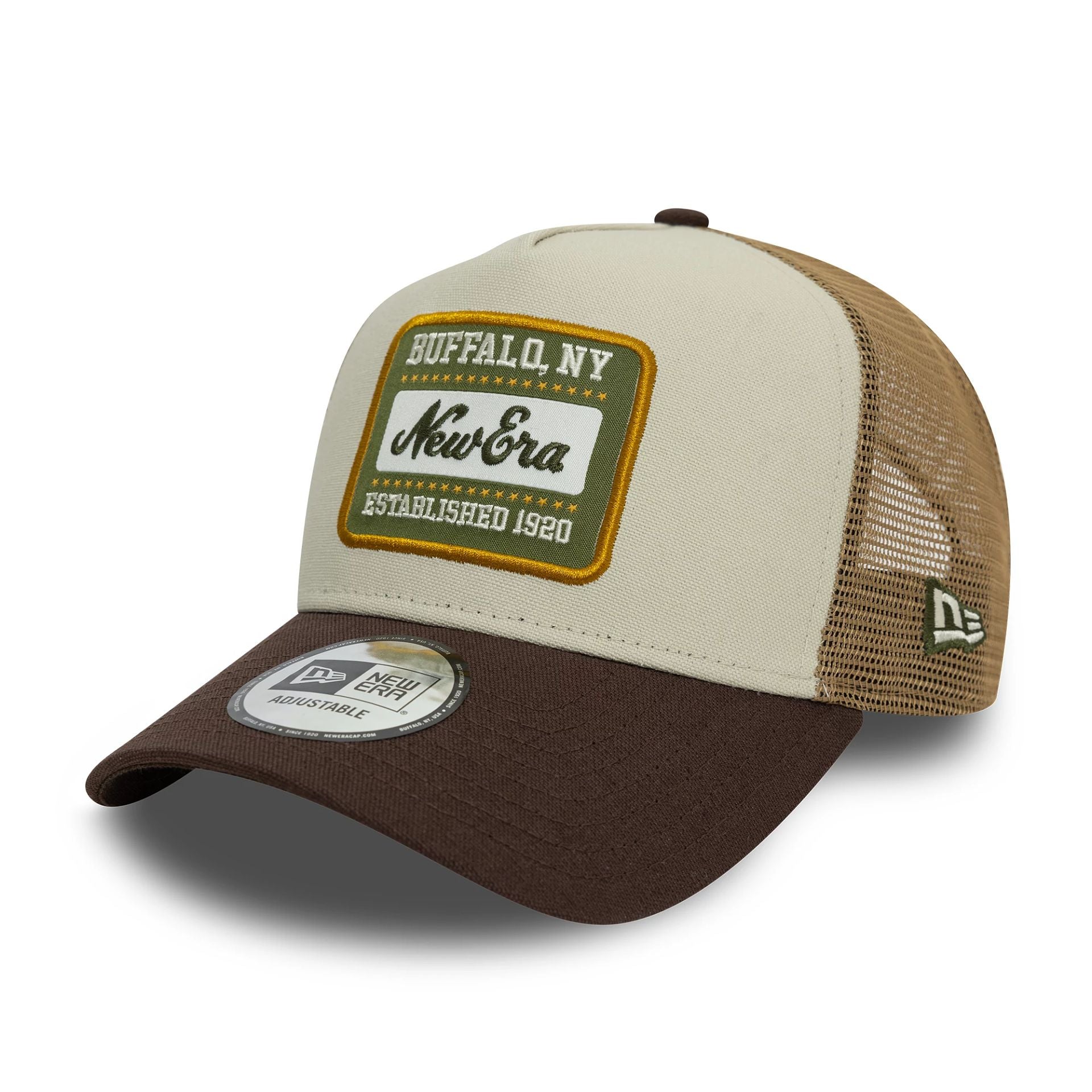 New Era Patch Cotton Canvas 9FORTY A-Frame Trucker Cap