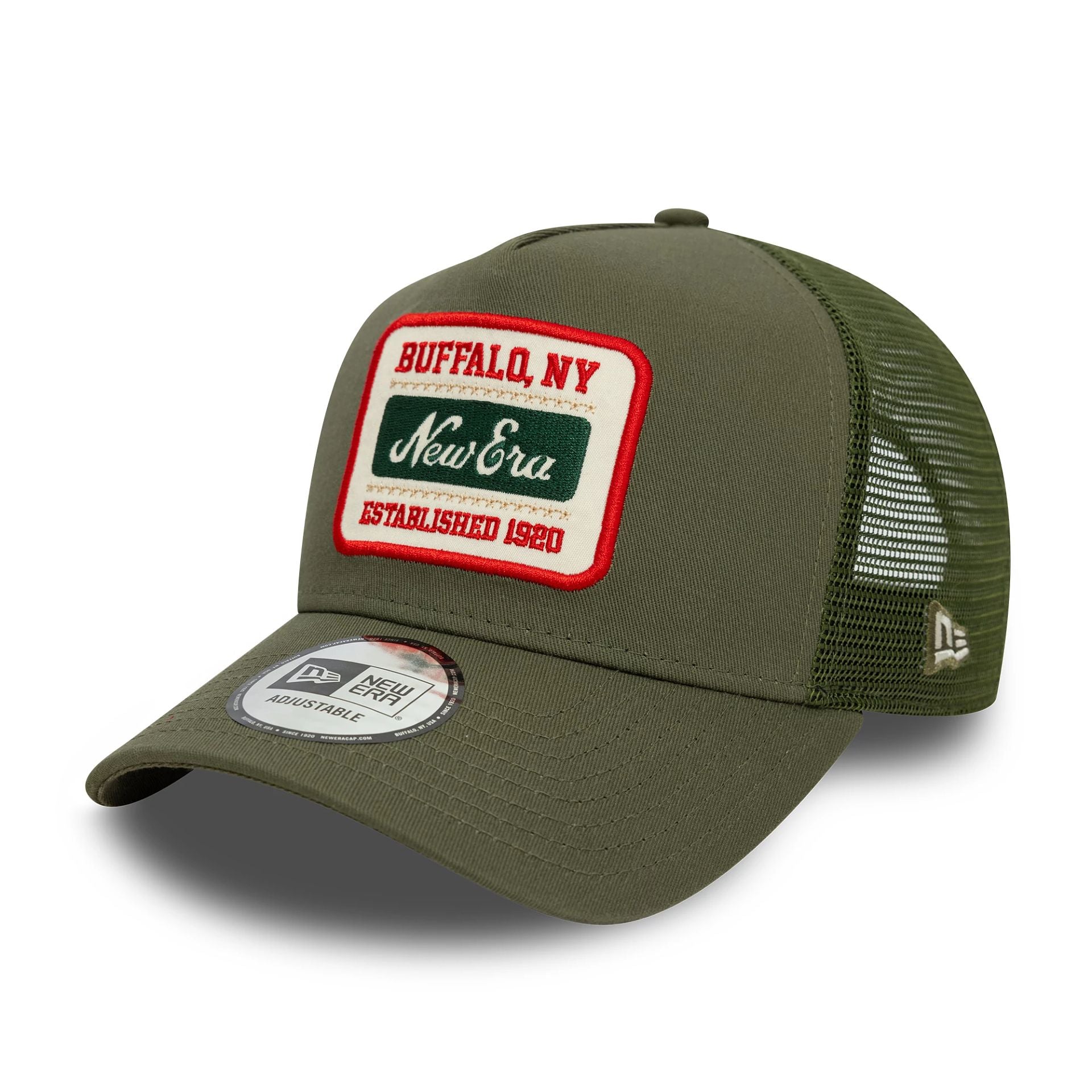 New Era Patch Green 9FORTY A-Frame Trucker Adjustable Cap