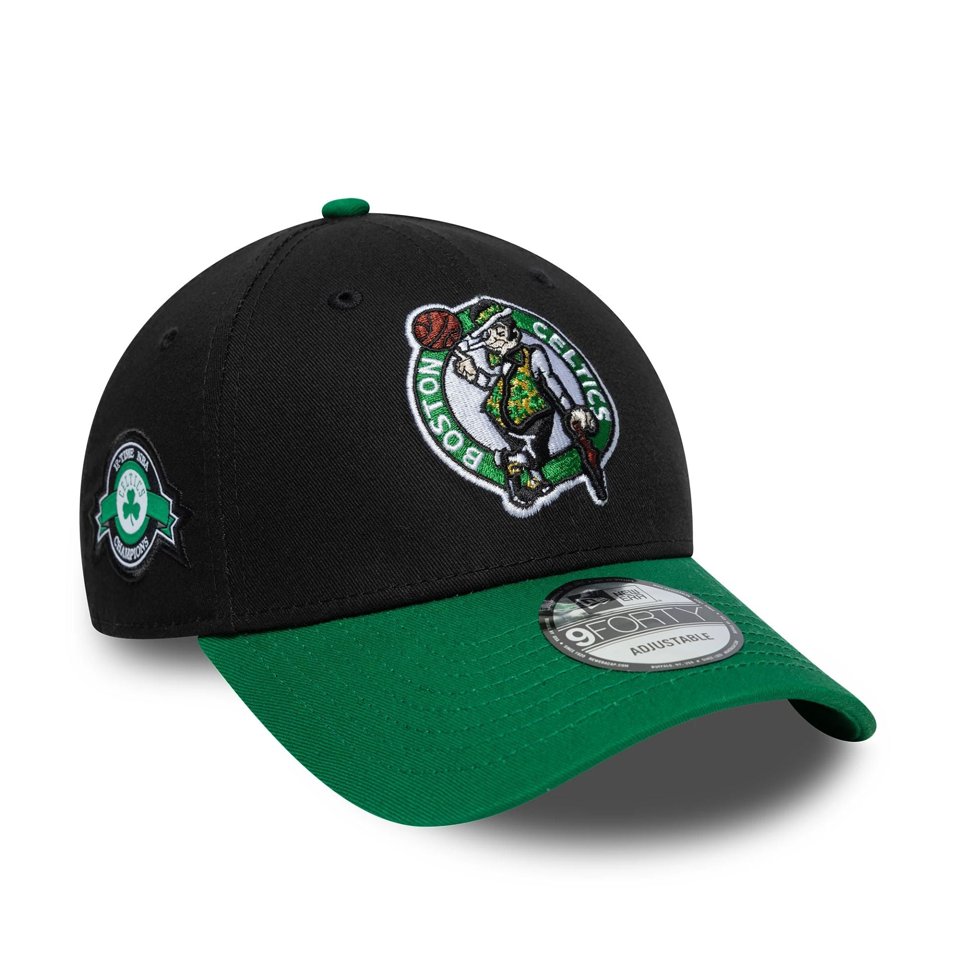 Boston Celtics NBA Side Patch Black 9FORTY Adjustable Cap