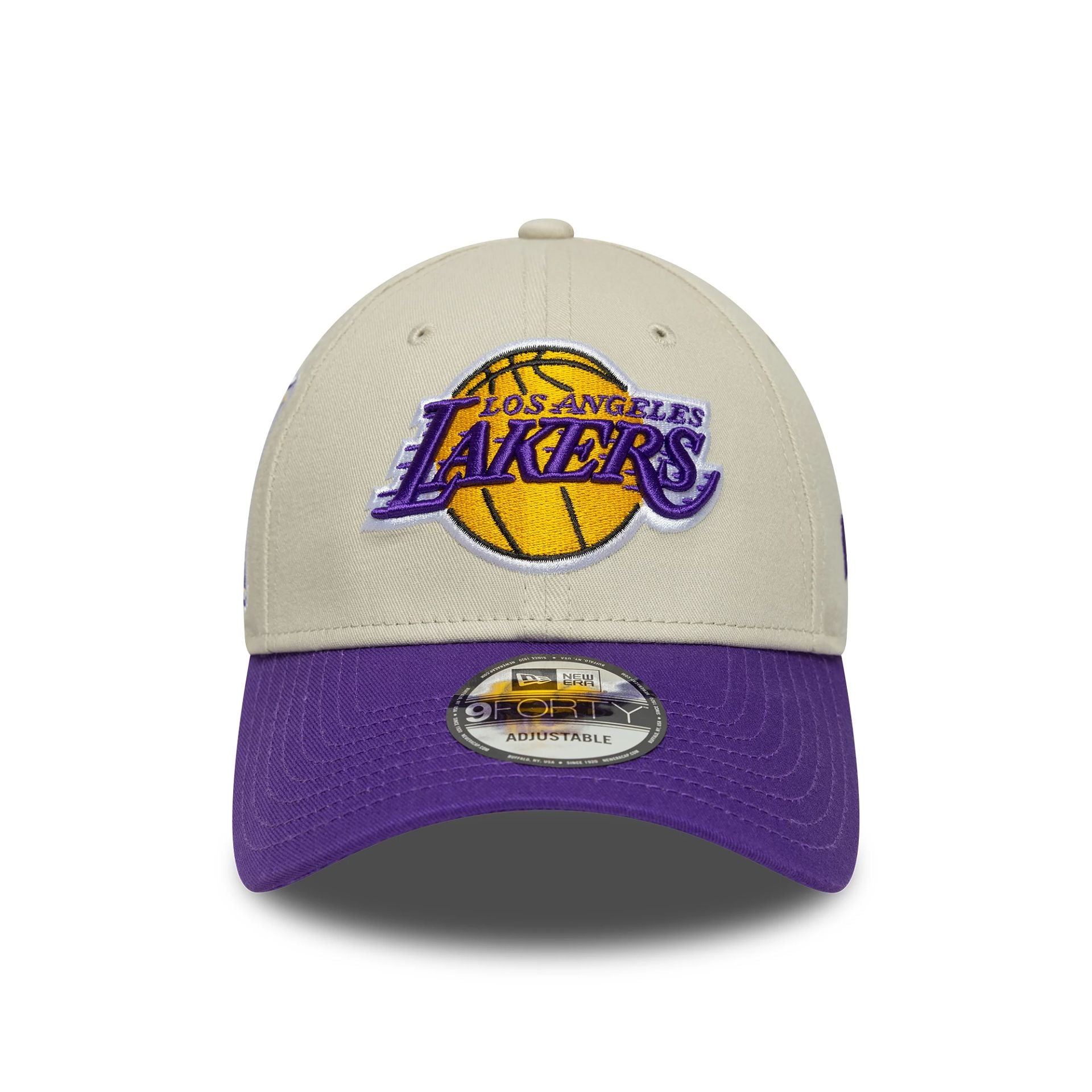 LA Lakers NBA Contrast Patch Cream 9FORTY Adjustable Cap