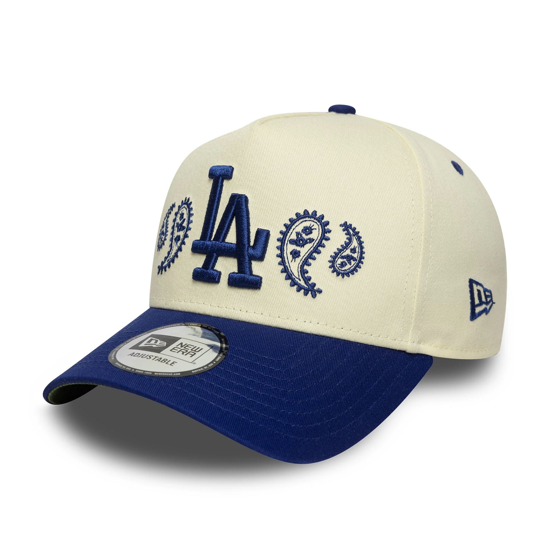 LA Dodgers MLB Paisley White 9FORTY E-Frame Adjustable Cap