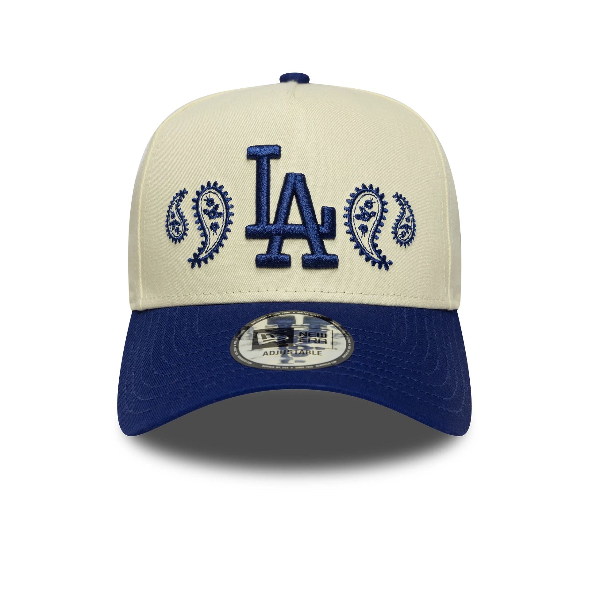 LA Dodgers MLB Paisley White 9FORTY E-Frame Adjustable Cap