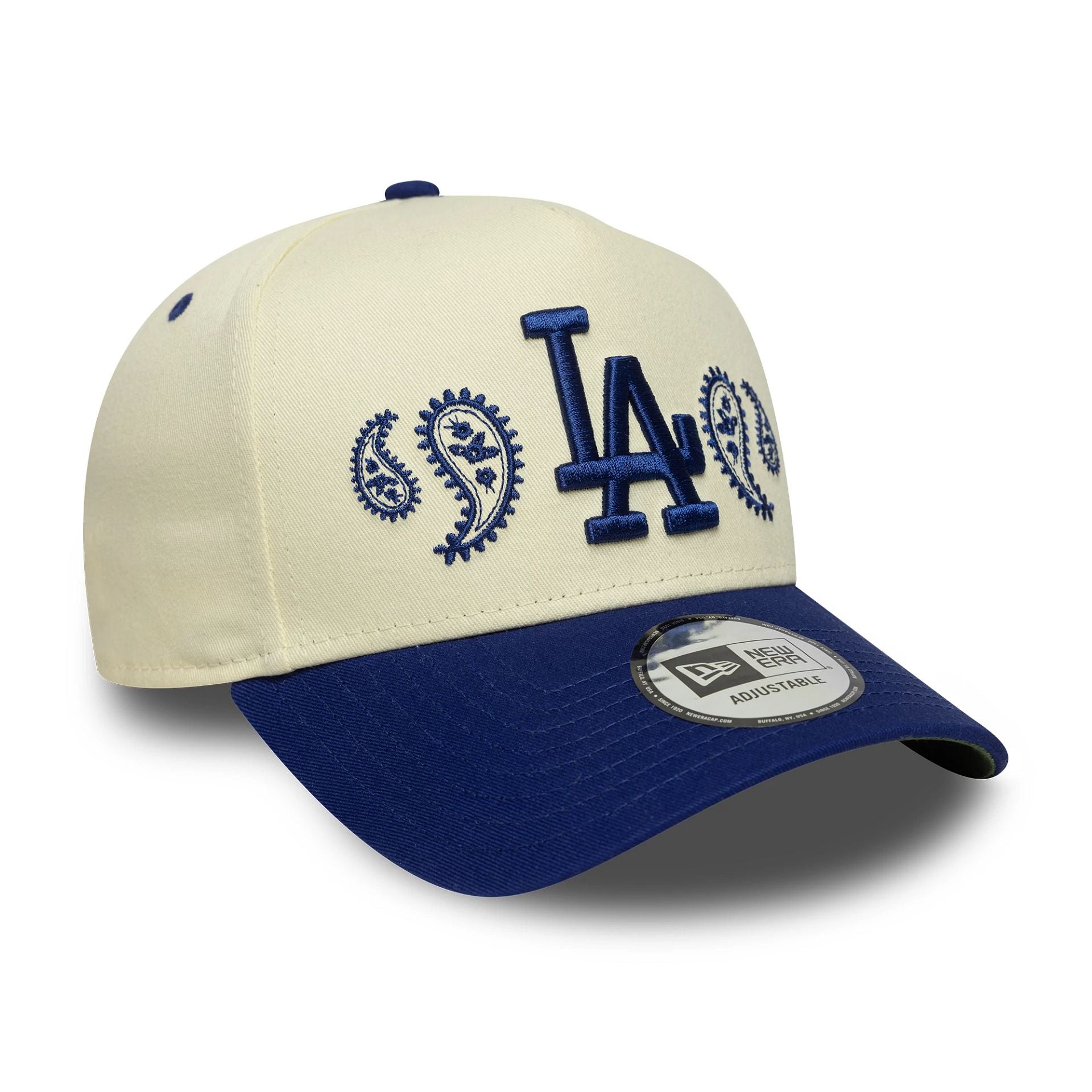 LA Dodgers MLB Paisley White 9FORTY E-Frame Adjustable Cap