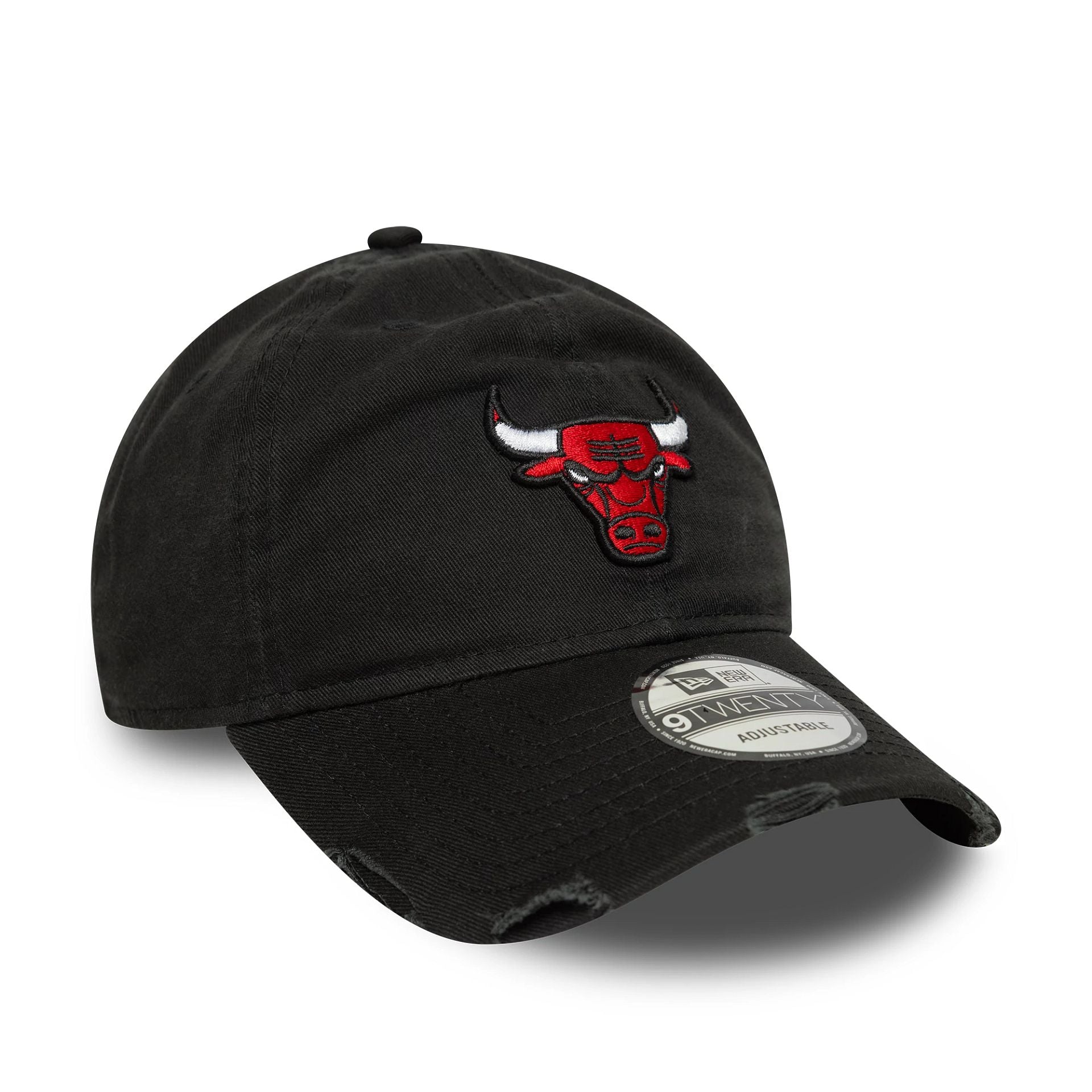 Chicago Bulls NBA Wash Distress Black 9TWENTY Adjustable Cap