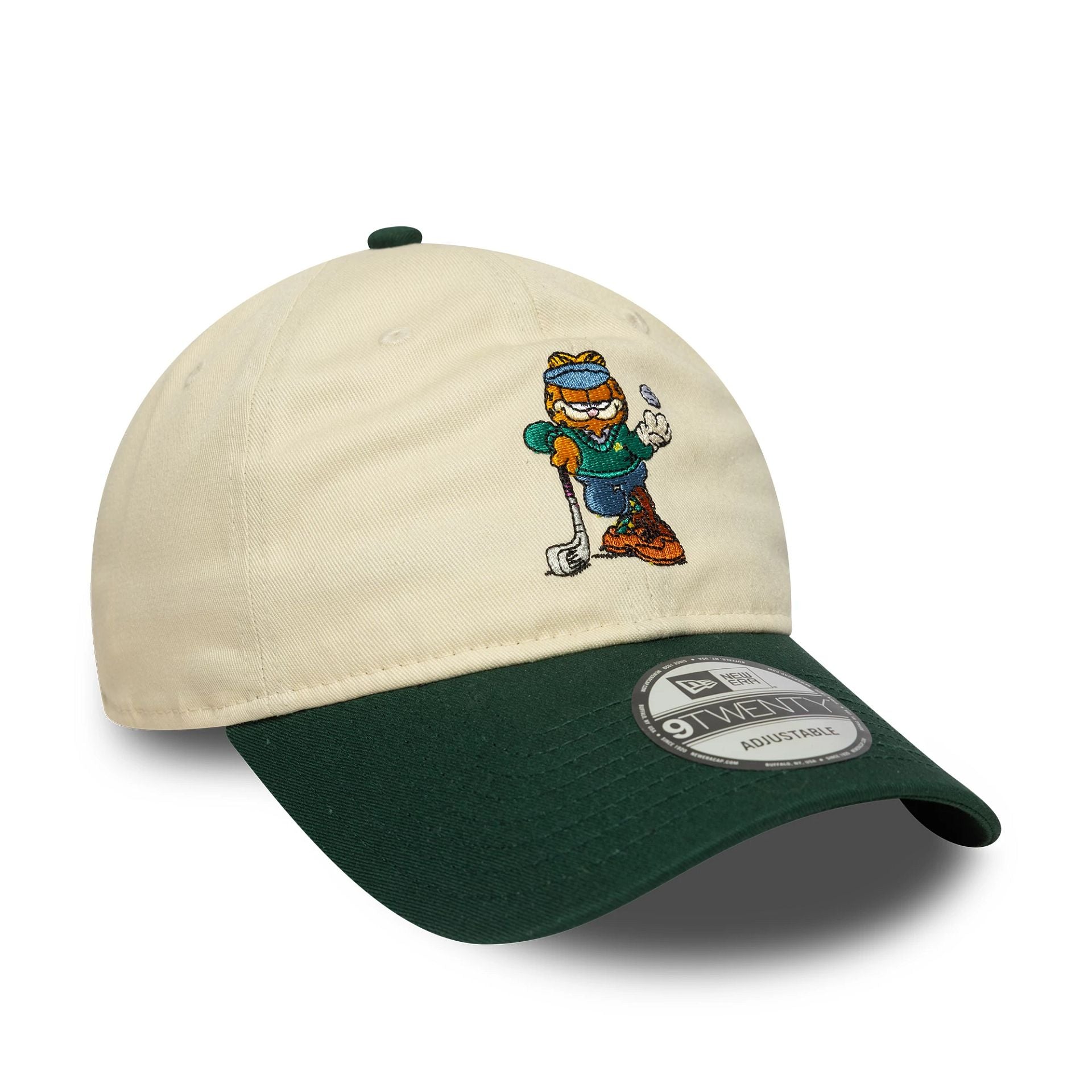 Garfield Golf Nickelodeon Cream 9TWENTY Adjustable Cap