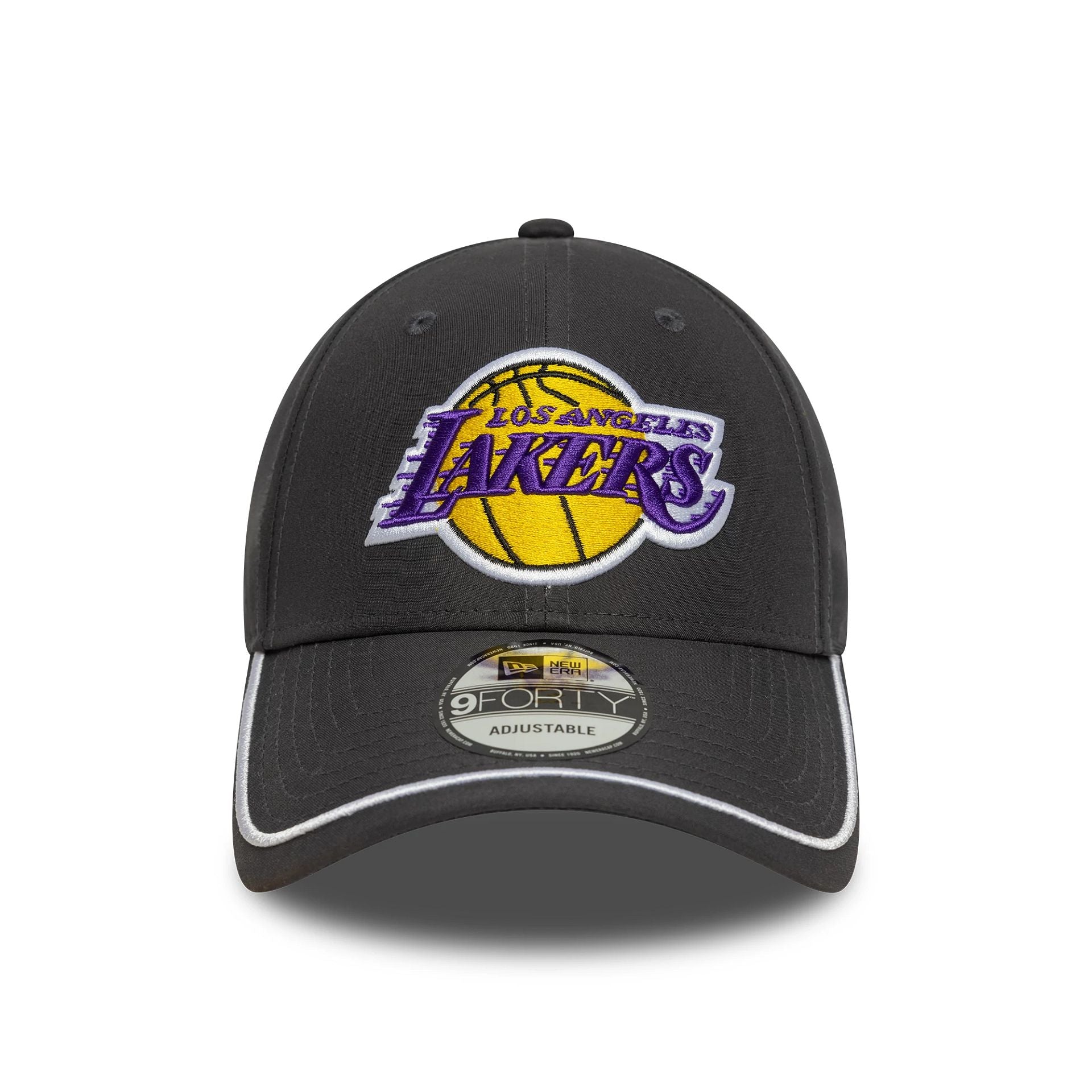 LA Lakers NBA Piping Dark Grey 9FORTY Adjustable Cap