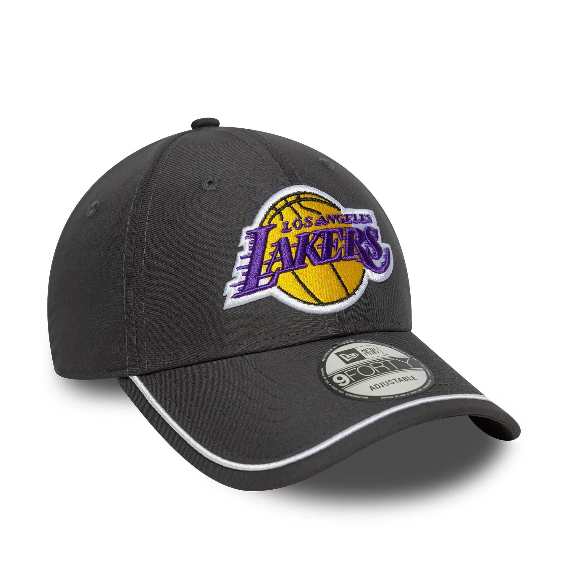 LA Lakers NBA Piping Dark Grey 9FORTY Adjustable Cap