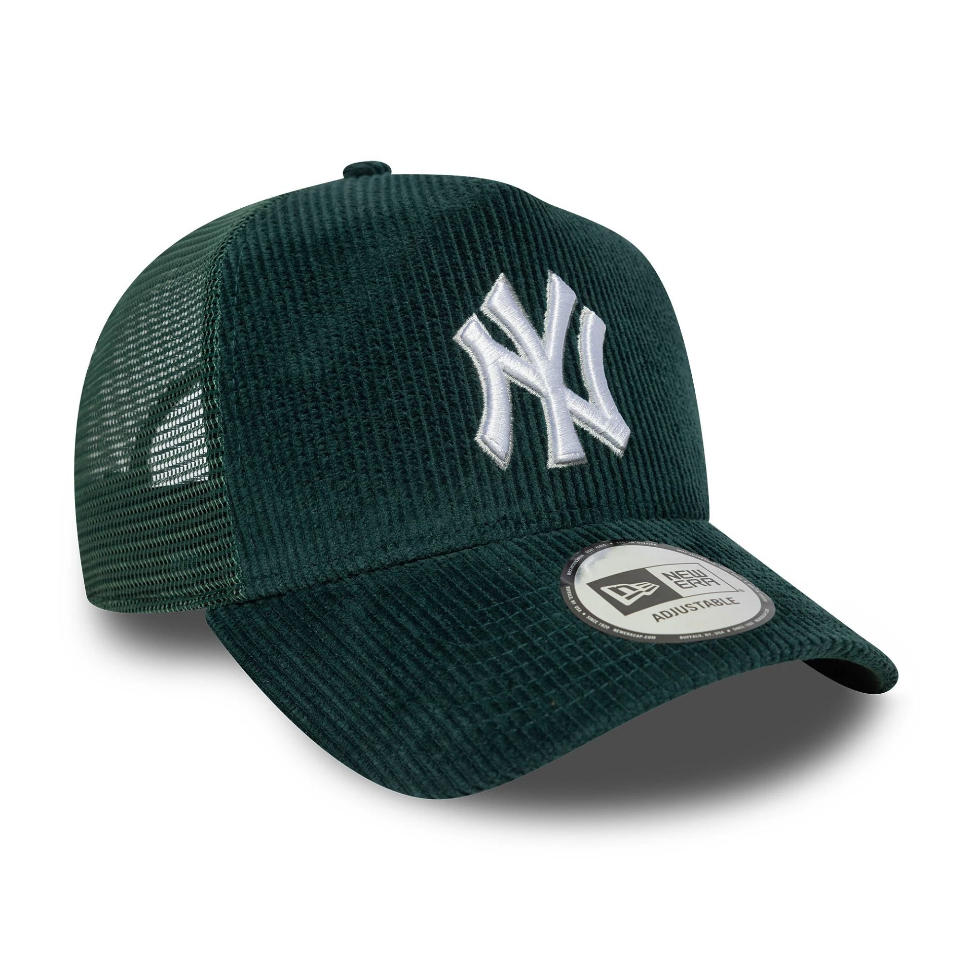 New York Yankees MLB Cord Dark Green 9FORTY A-Frame Trucker Adjustable Cap