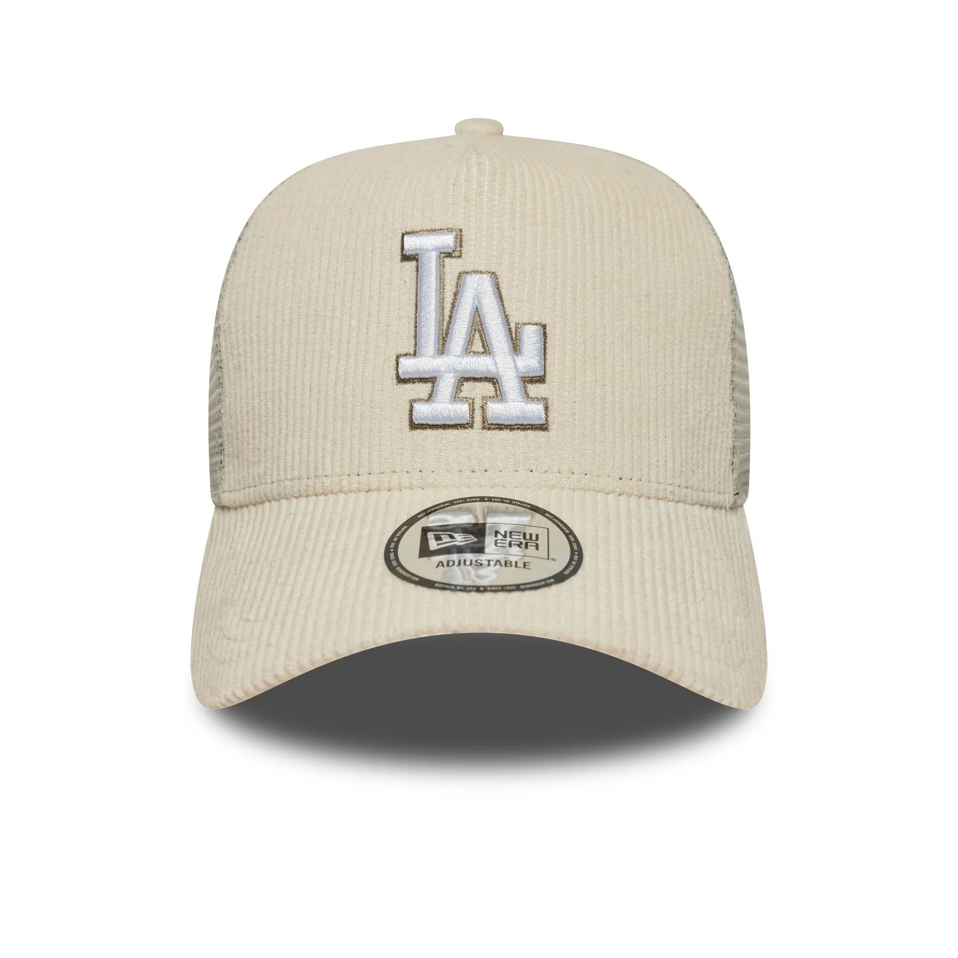 LA Dodgers MLB Cord Cream 9FORTY A-Frame Trucker Adjustable Cap