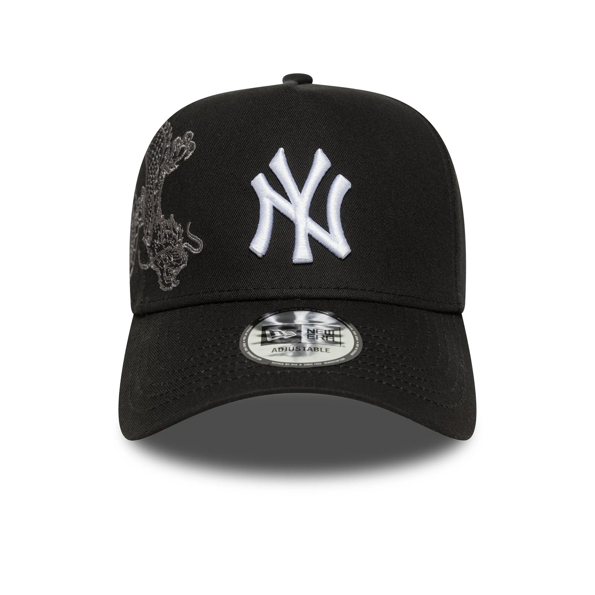 New York Yankees MLB Icon Black 9FORTY E-Frame Adjustable Cap