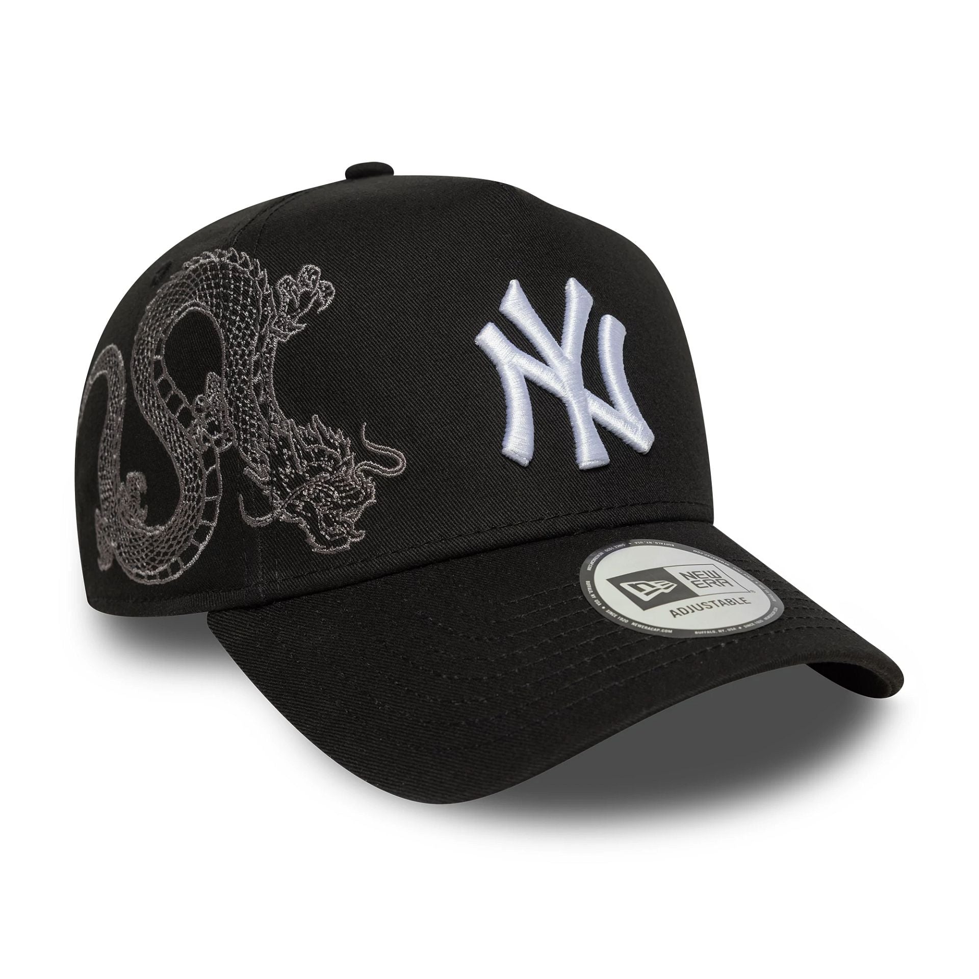 New York Yankees MLB Icon Black 9FORTY E-Frame Adjustable Cap