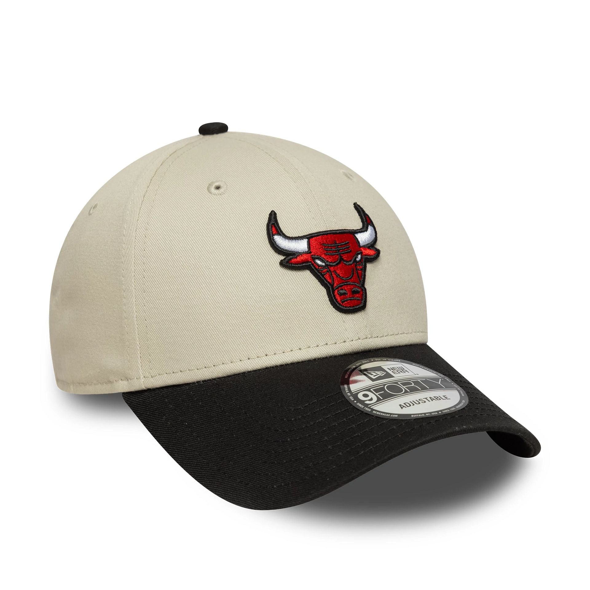 Chicago Bulls NBA Colour Block Cream 9FORTY Adjustable Cap