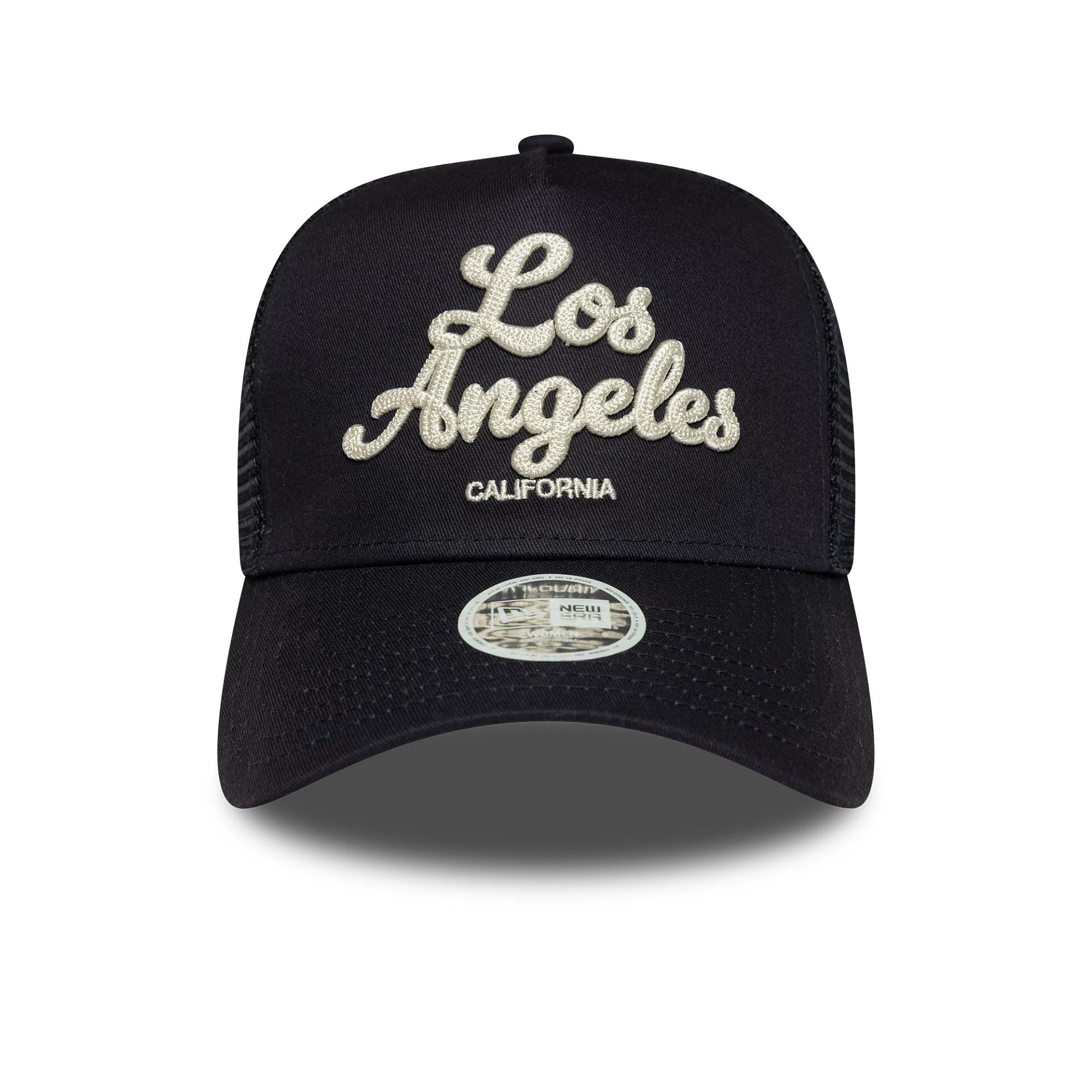 Womens New Era City Navy 9FORTY E-Frame Trucker Adjustable Cap