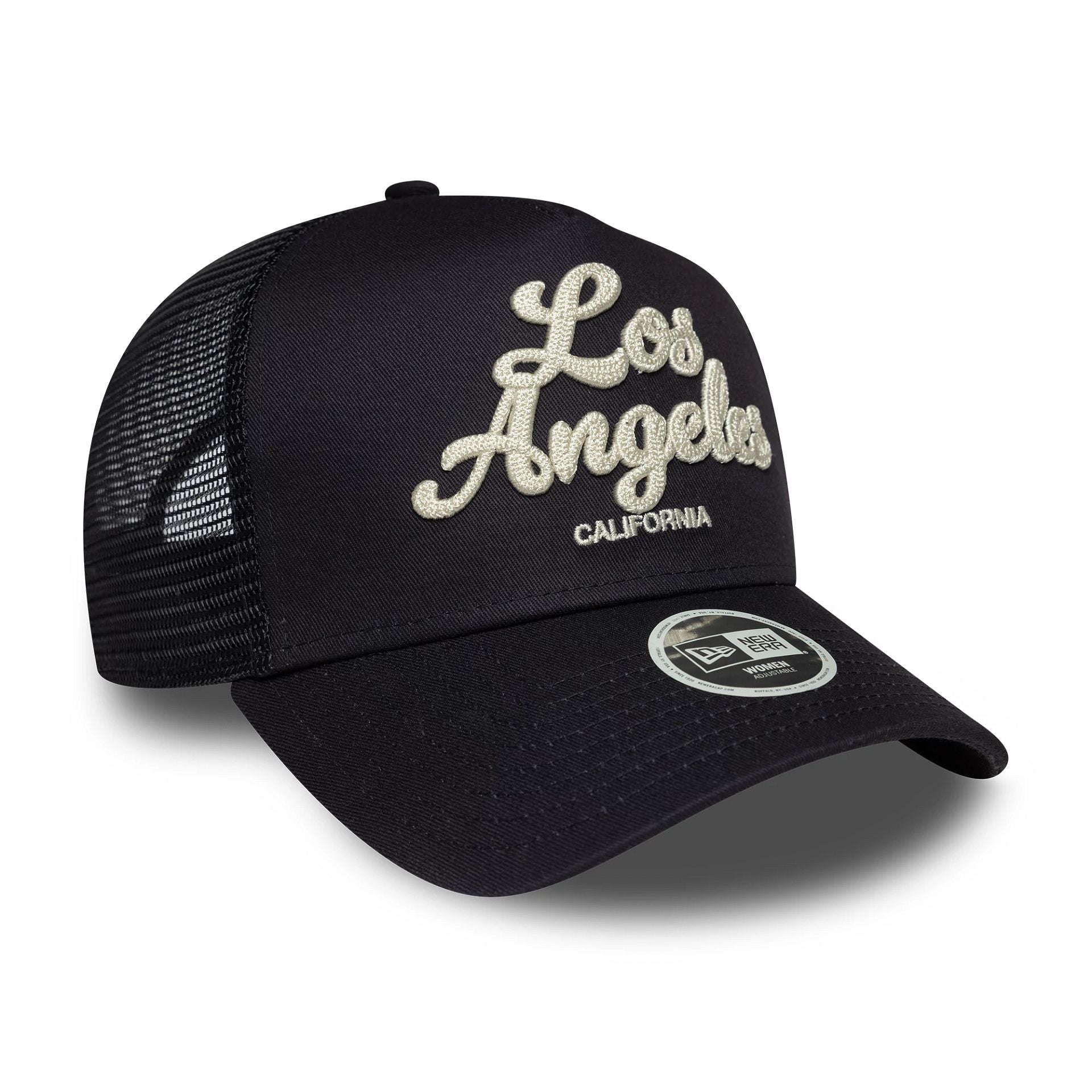 Womens New Era City Navy 9FORTY E-Frame Trucker Adjustable Cap